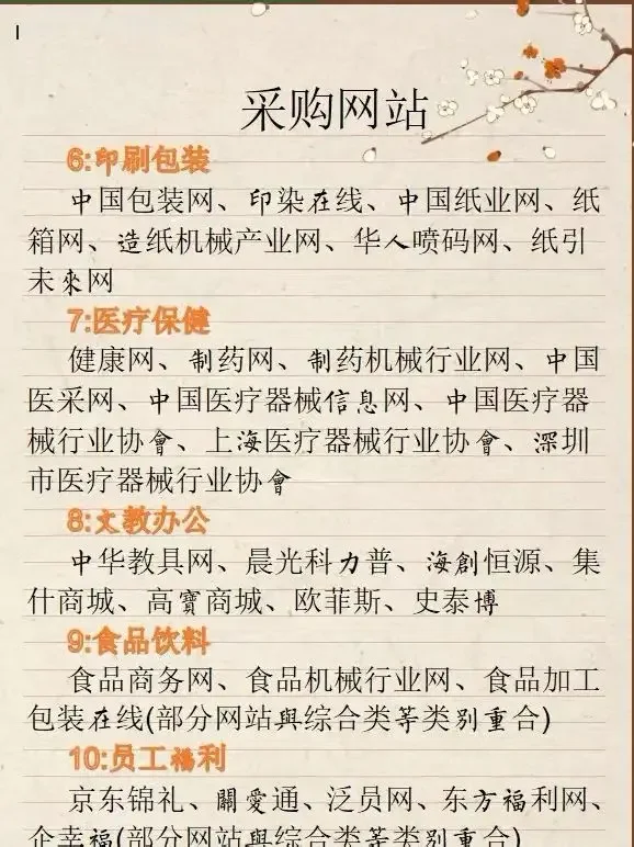 采购人必看的采购网站