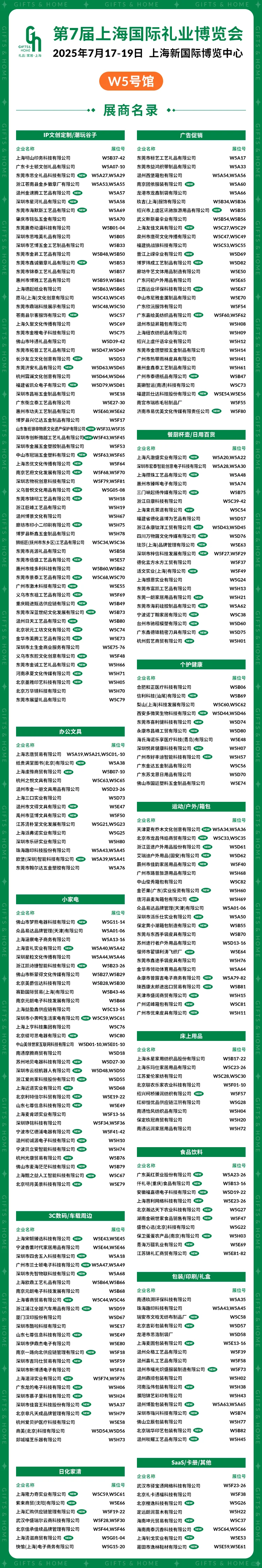 上海礼品展展商名单