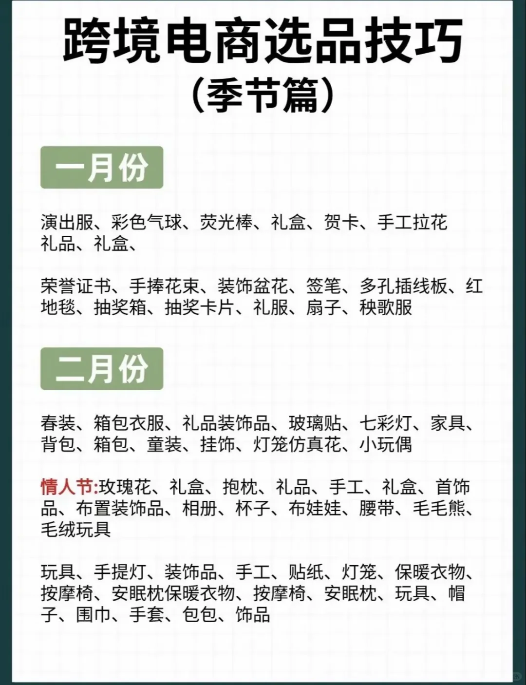跨境电商选品