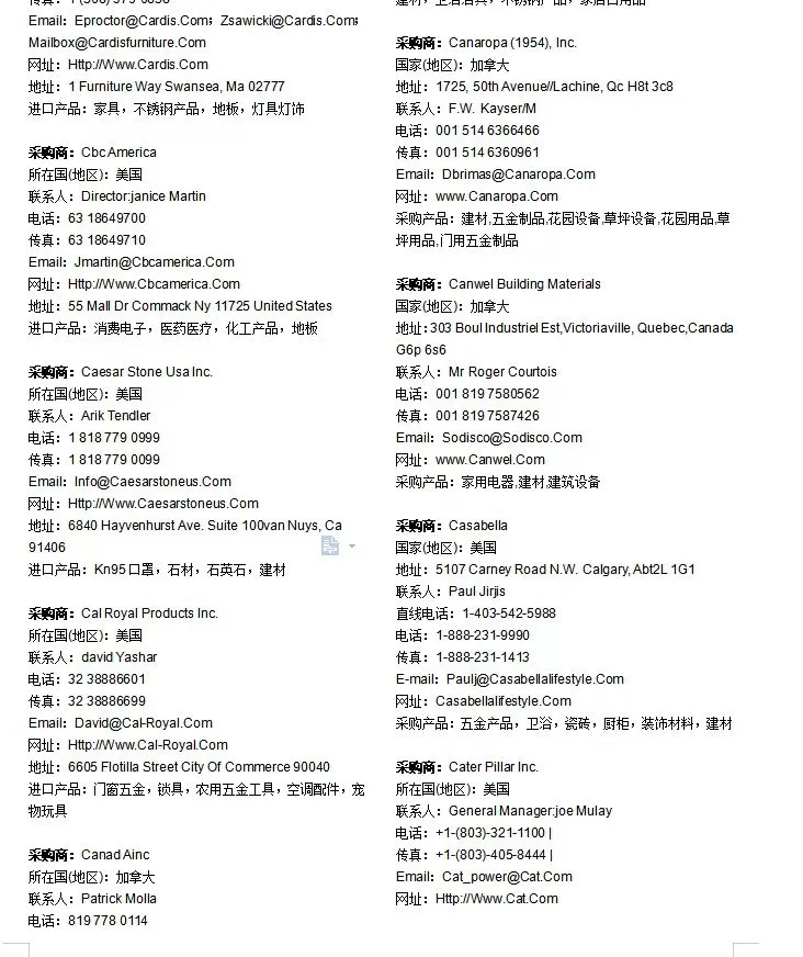 广交会全球采购商名录