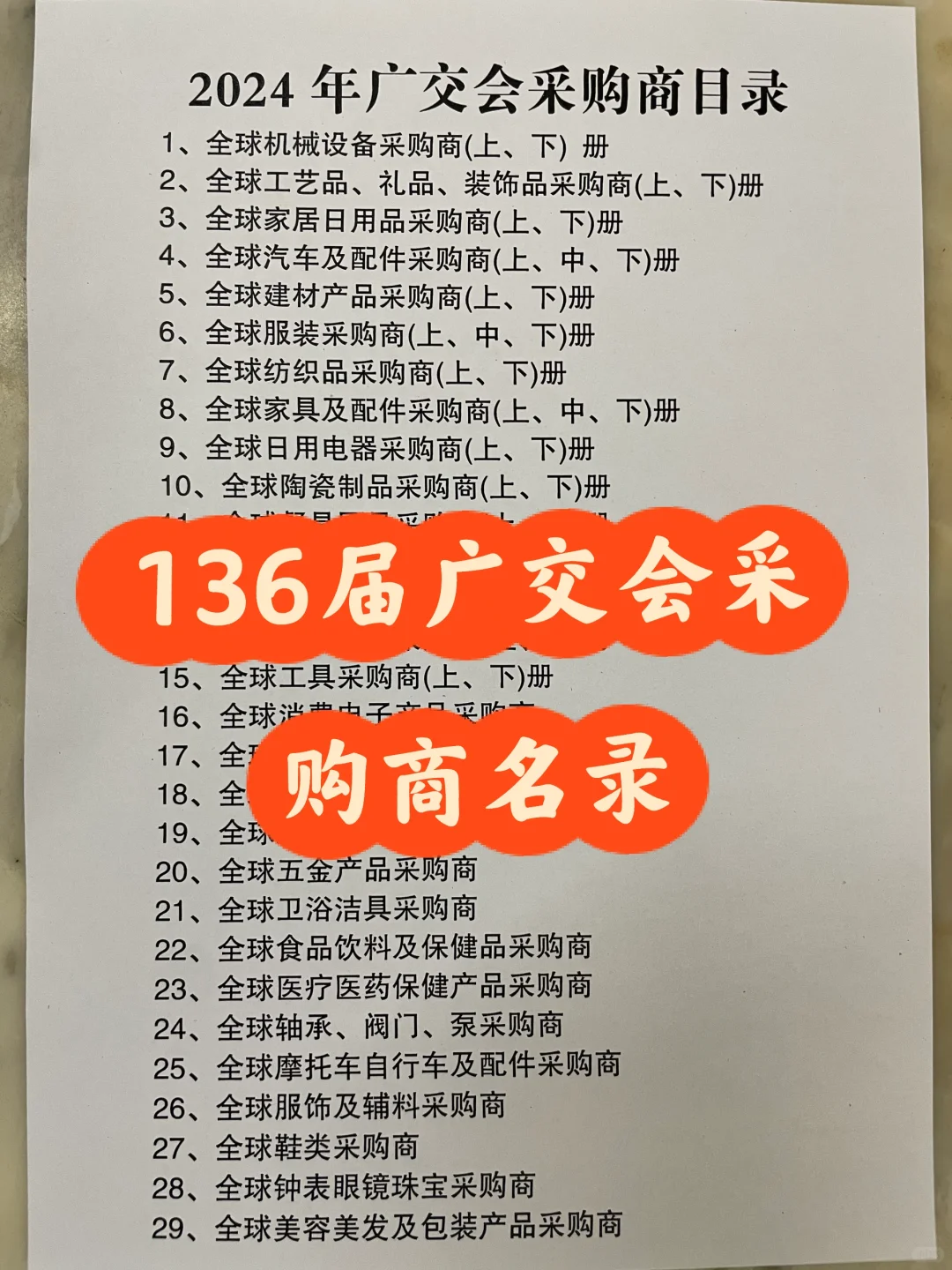 136届境外采购商名录已到位?