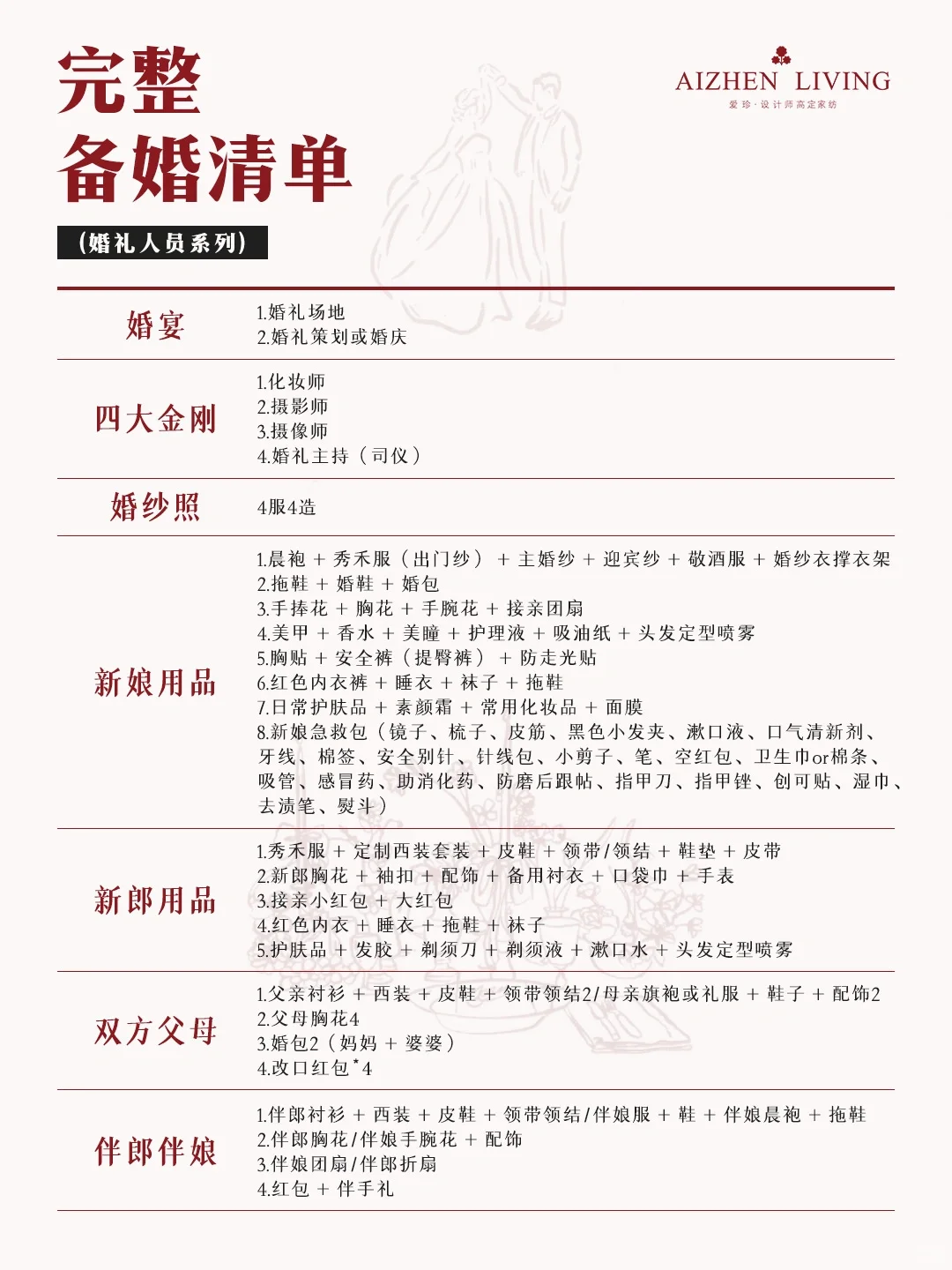 下半年有结婚准备的小伙伴看过来！