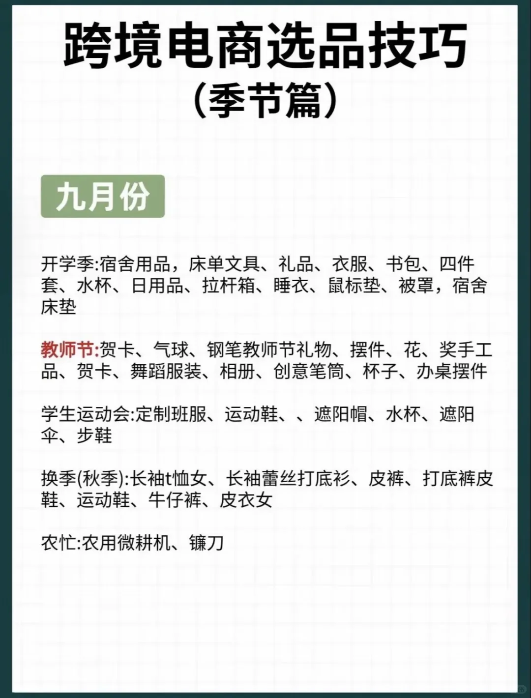 跨境电商选品