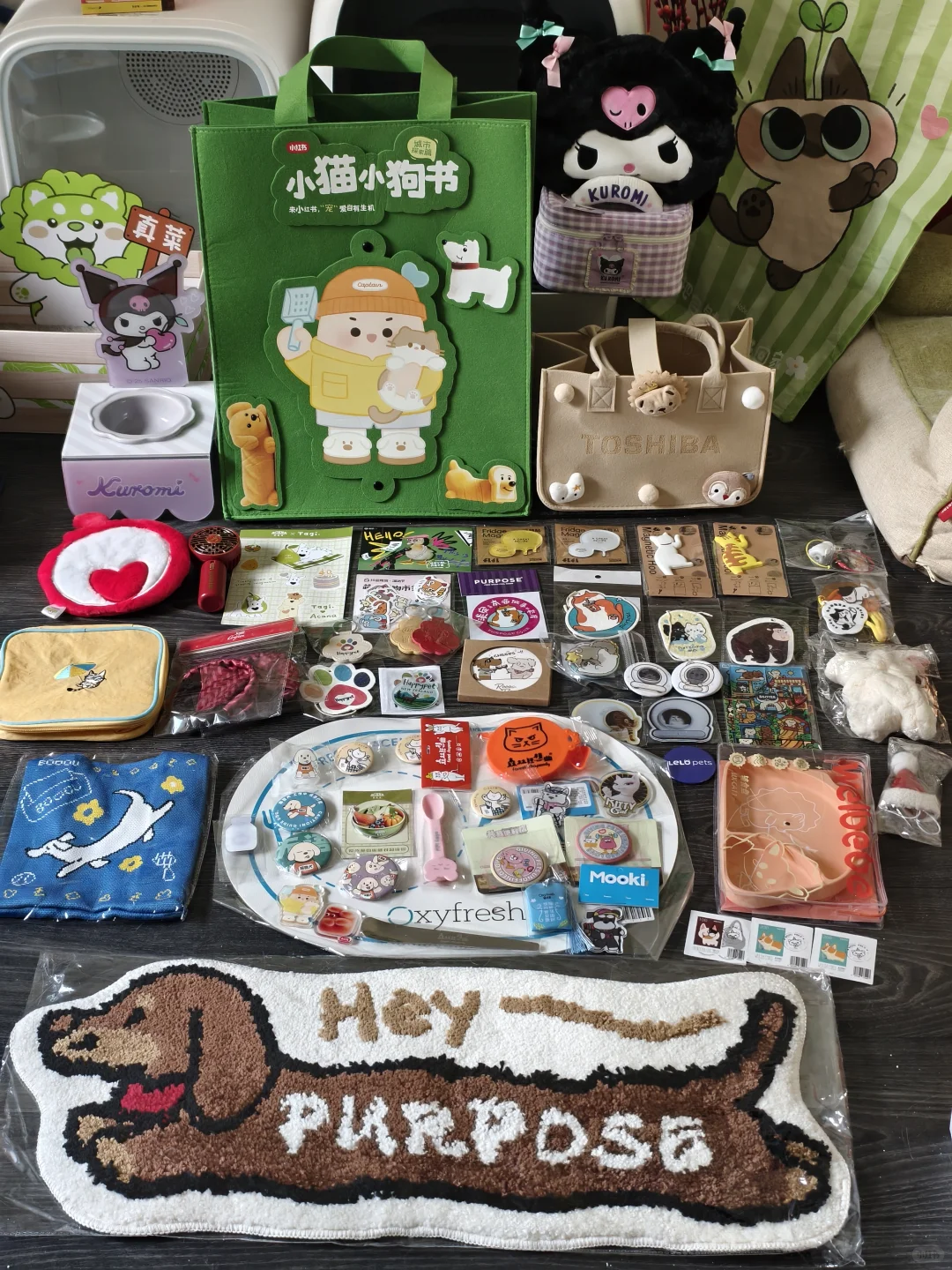 展示下亚宠展领的周边包包冰箱贴吧唧
