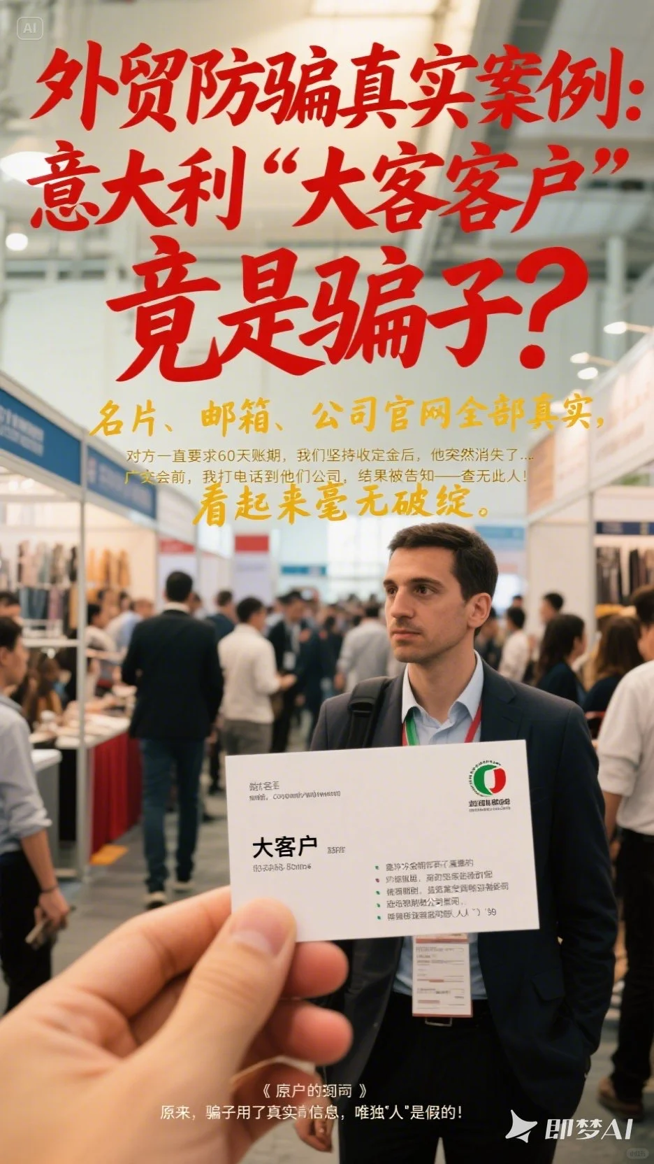 ??外贸人警惕!意大利“大客户”竟是骗子?