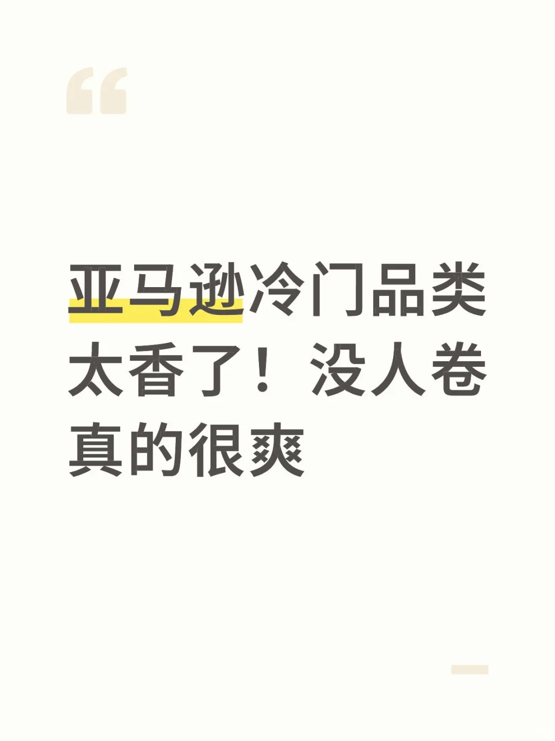 亚马逊冷门品类太香了！没人卷真的很爽