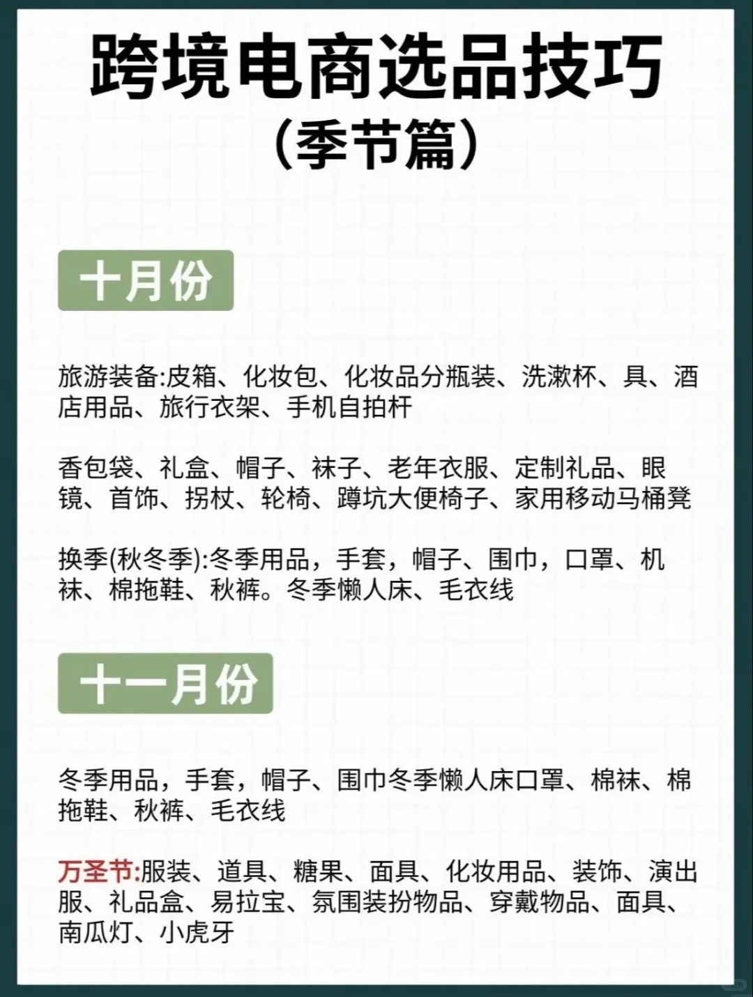 跨境电商选品