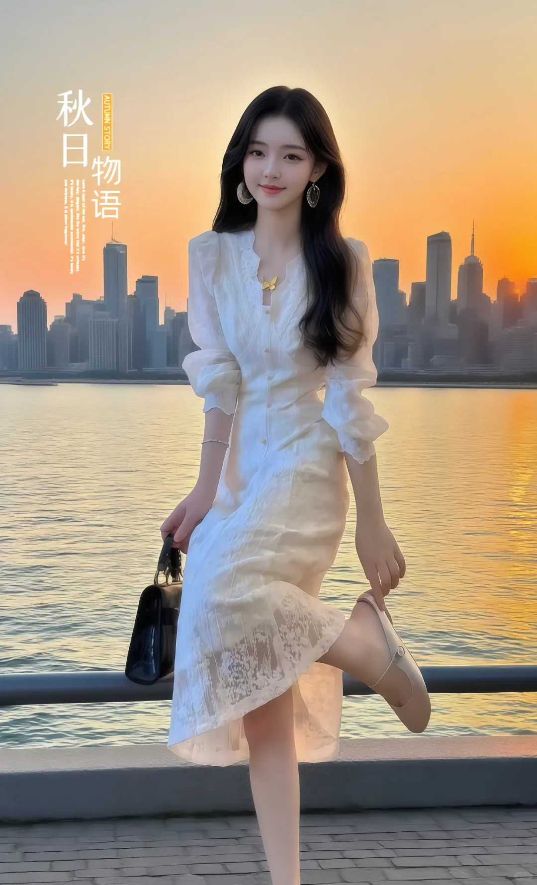 谁懂啊！秋季穿这条蕾丝裙，美成电影女主！