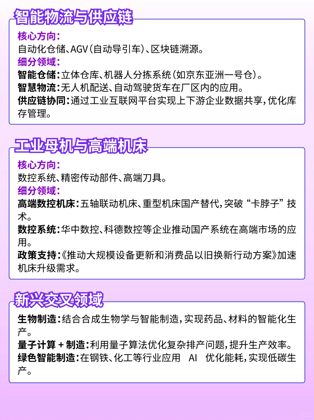 ?2025 智能制造8大领域