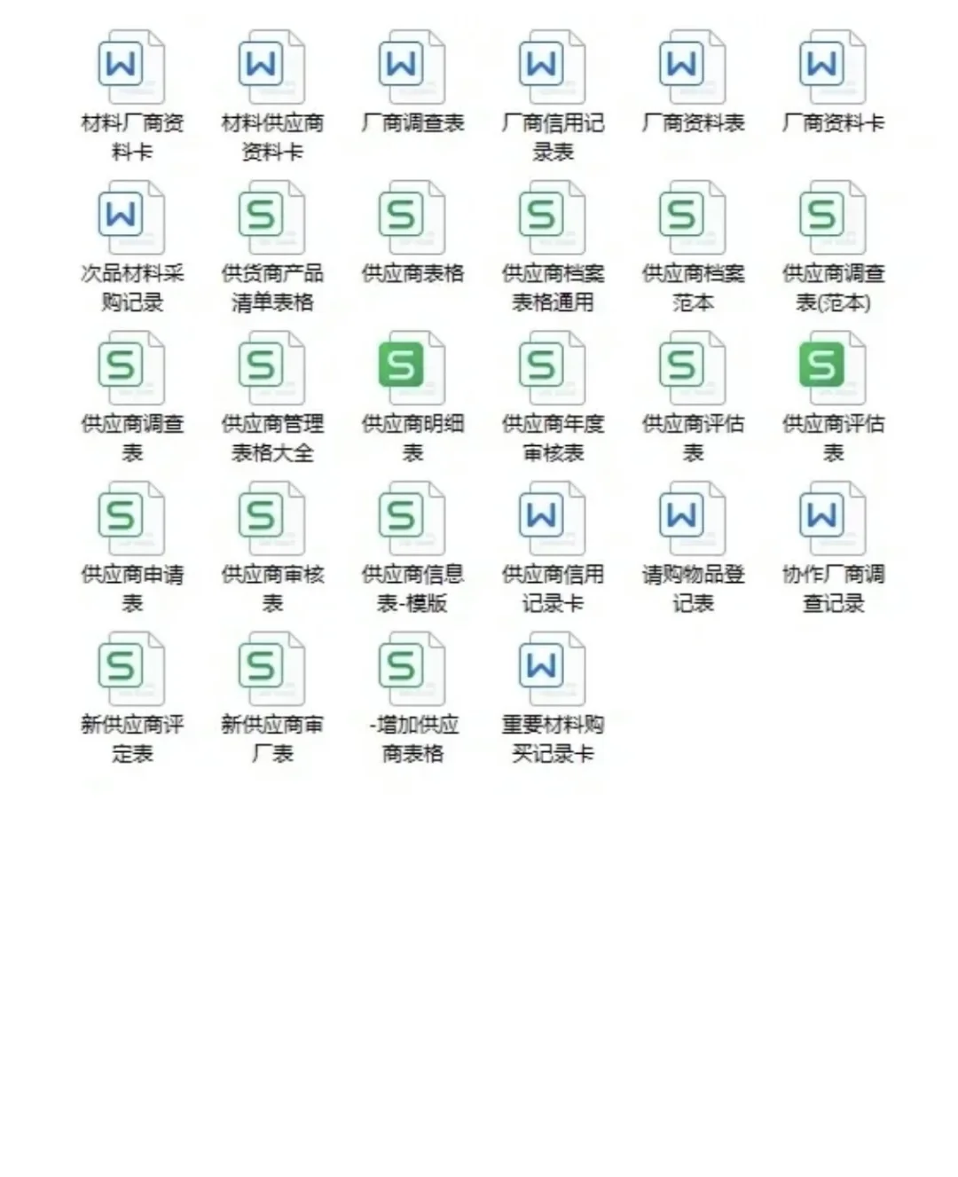 感觉以前的采购表格都白做了!