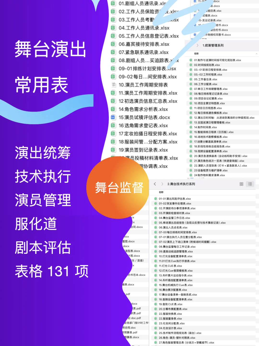 舞台监督全能体系:手册+课程+131表✅