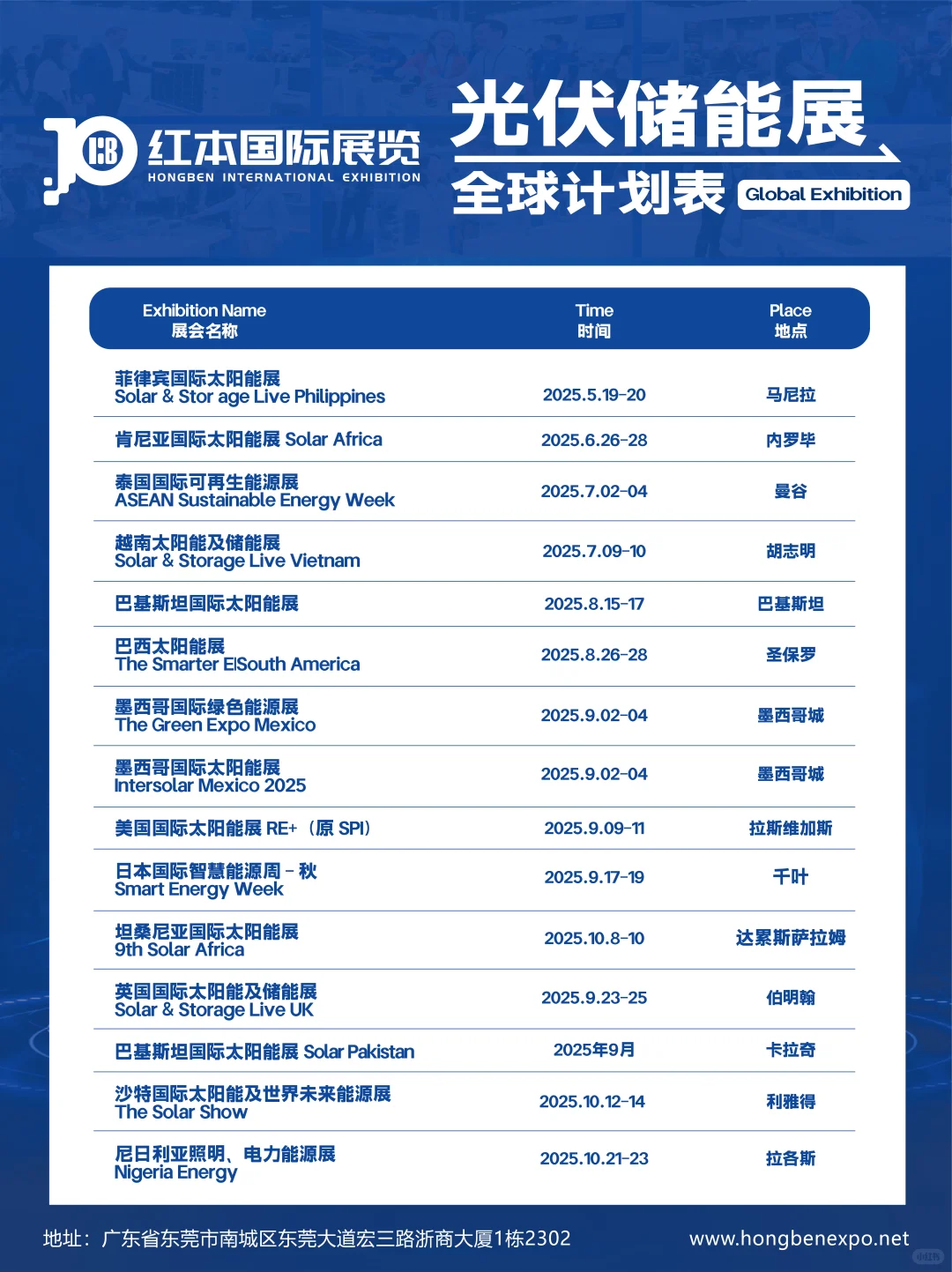 ?2025全球光伏储能展计划表?