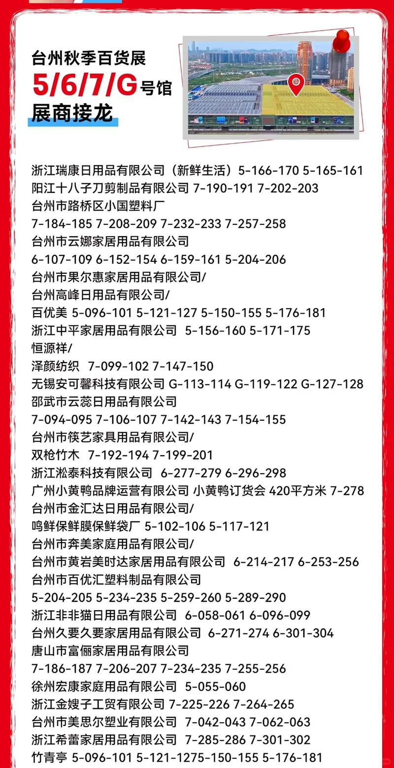 10月28日台州日用百货展门票+展商名录