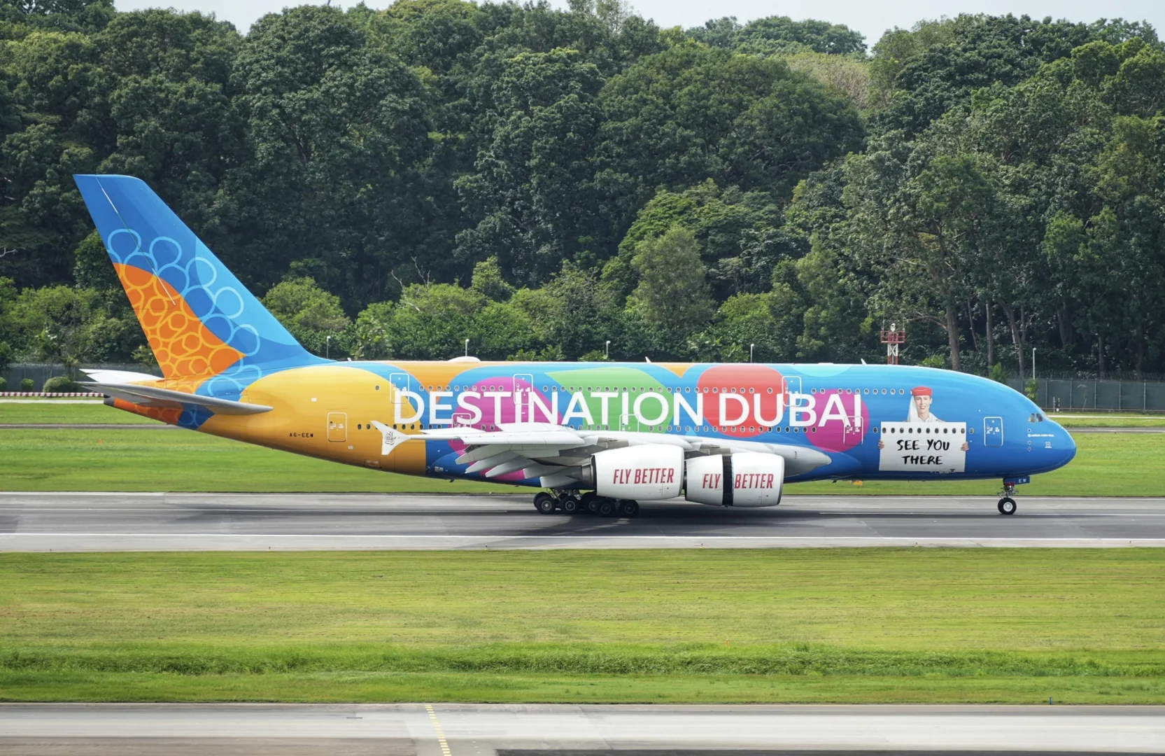 阿联酋航空“迪拜博览会”彩绘空客a380