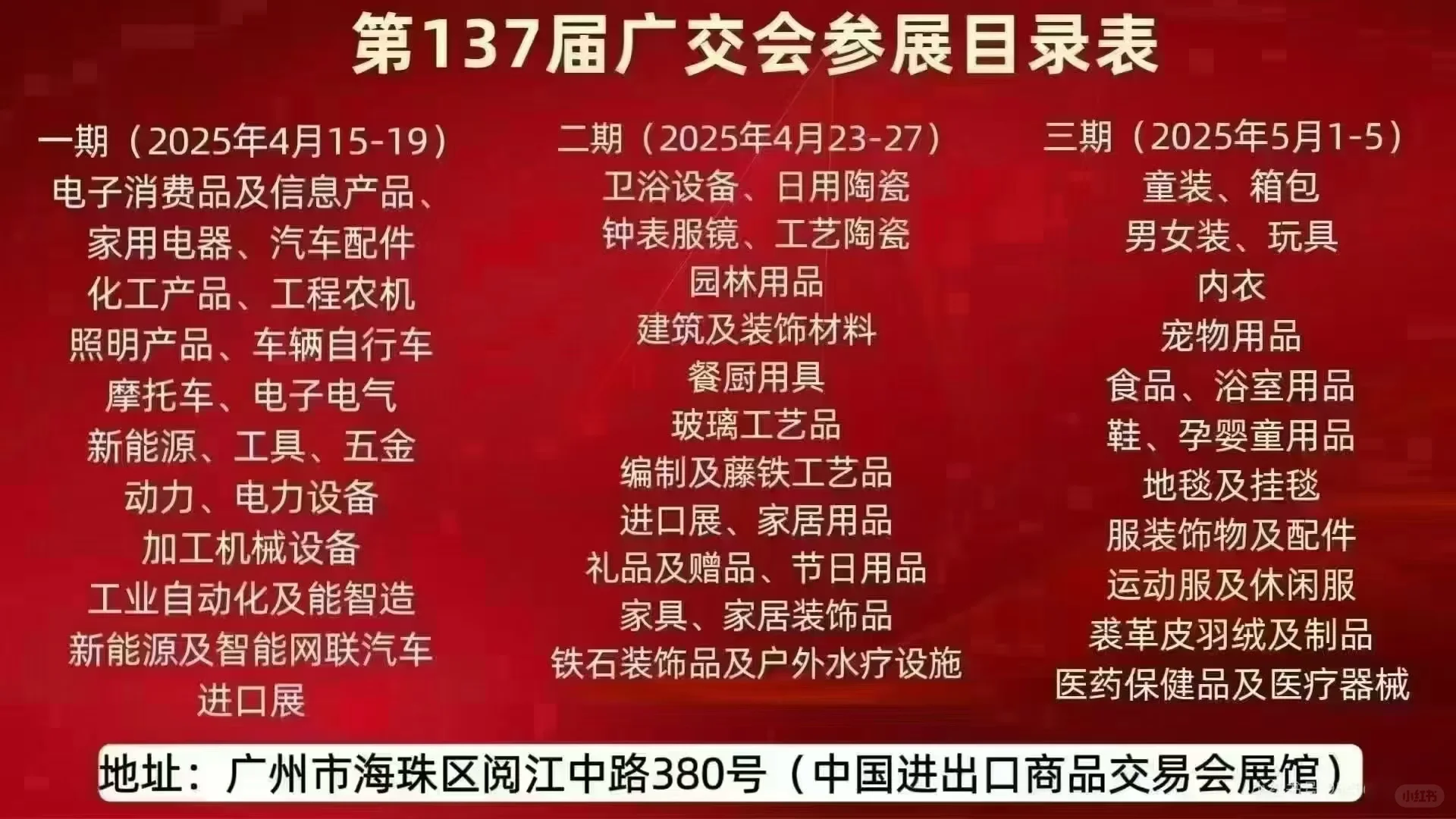 2025年第137届广交会参展商名录（新）
