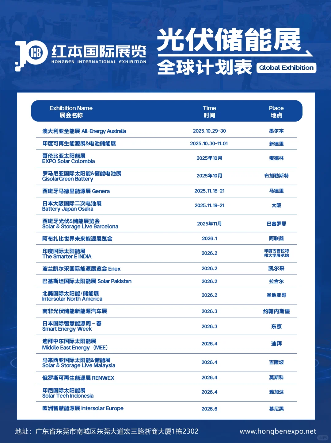 ?2025全球光伏储能展计划表?