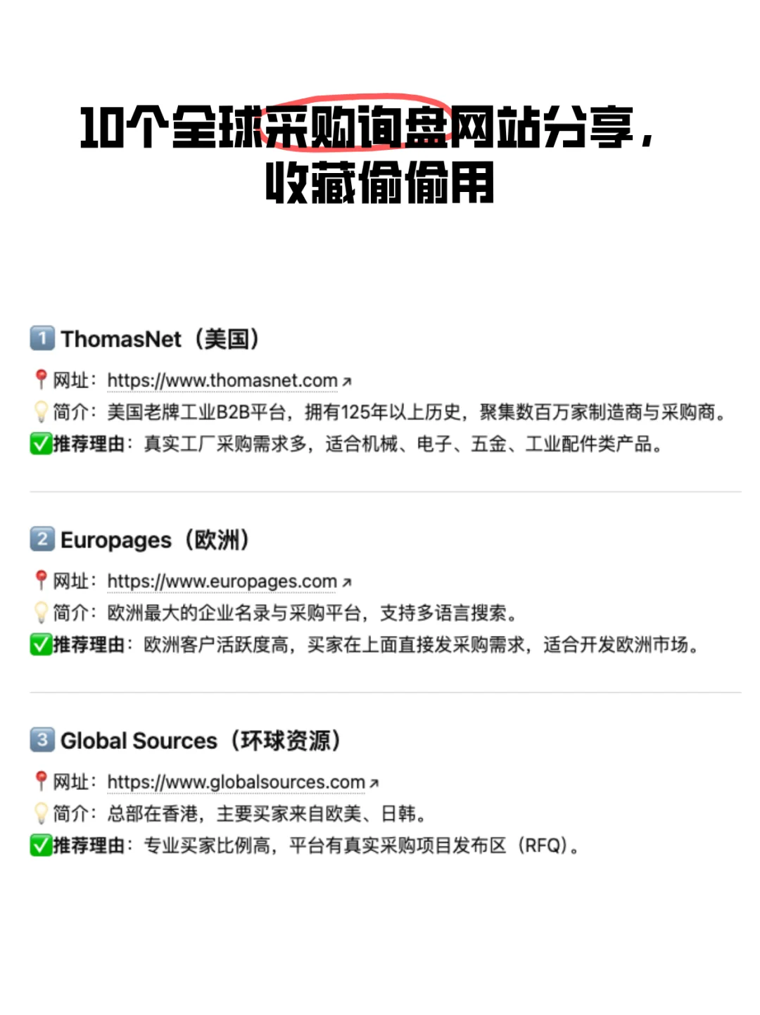 ?外贸人私藏的10个国外采购询盘网站