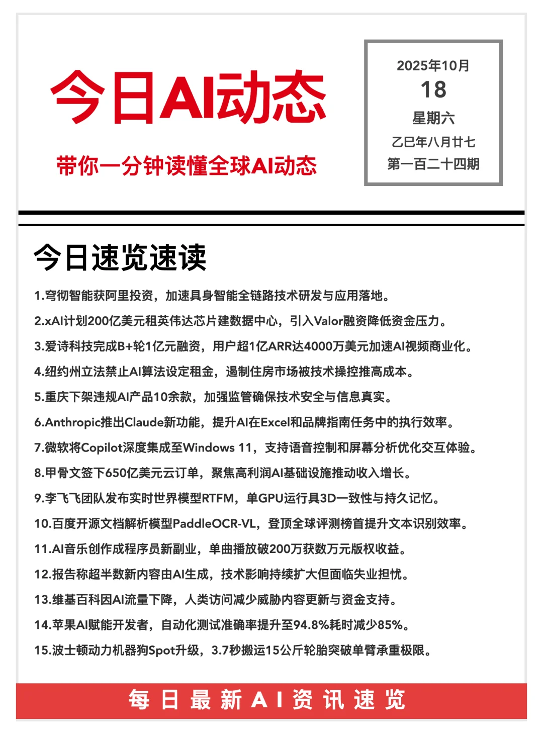 20251018 AI前沿资讯?