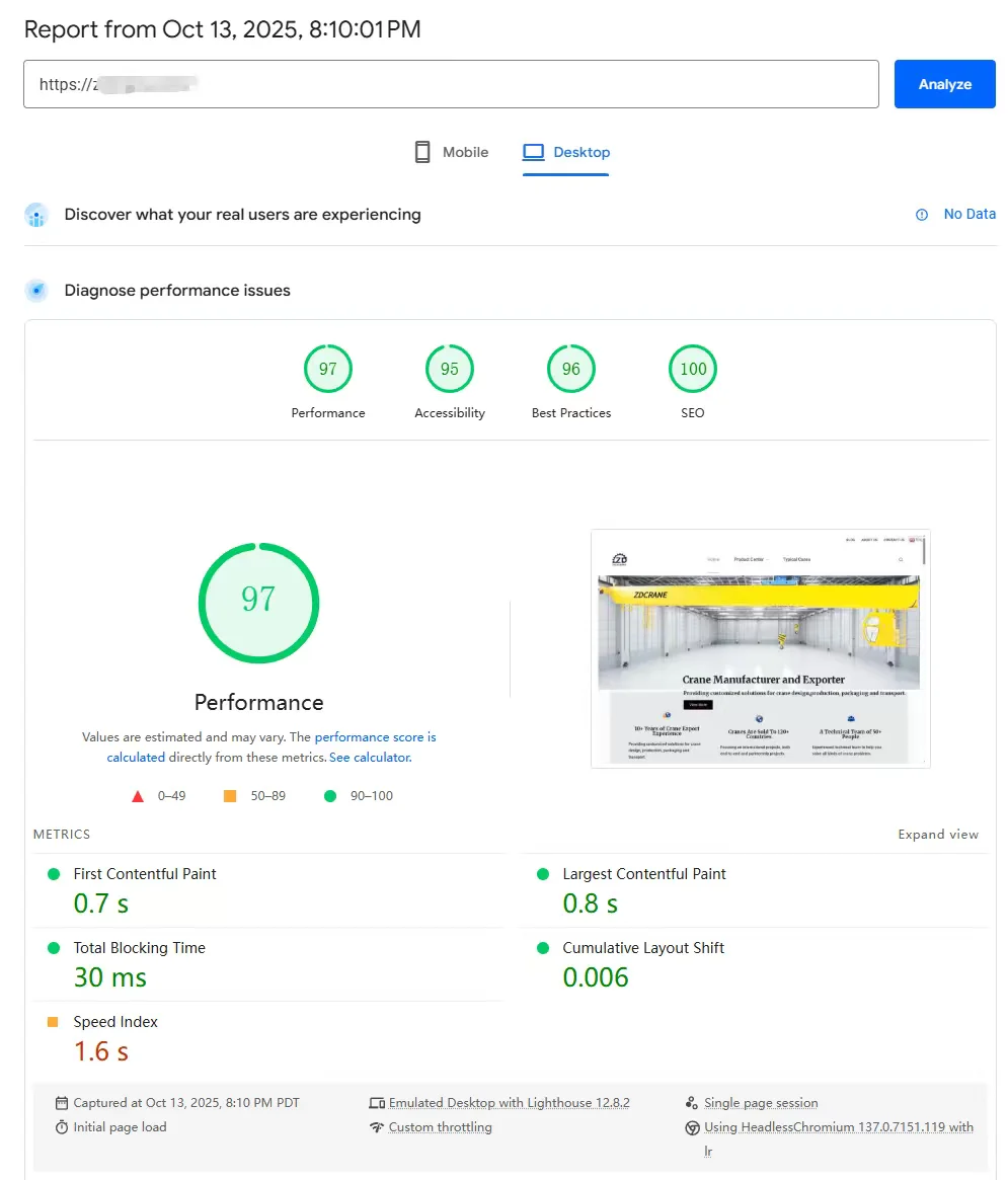 机械外贸独立站，打开速度要5秒多，怎么优化