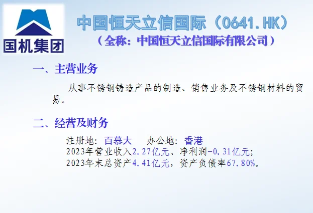 央企：中国机械工业集团及上市子公司