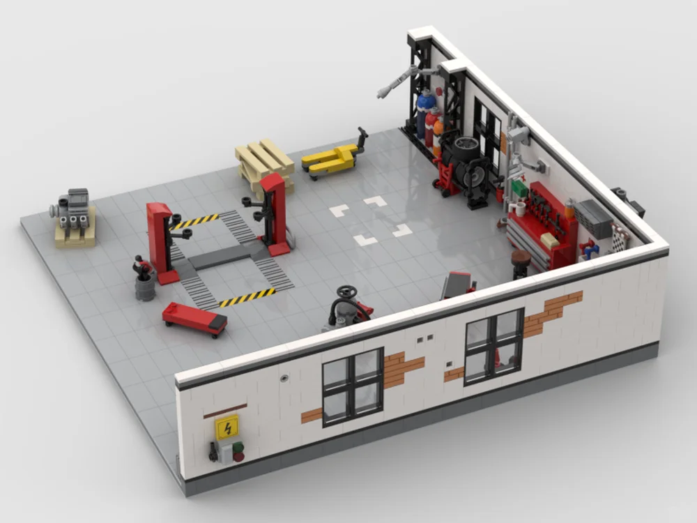 乐高MOC图纸～汽车维修厂