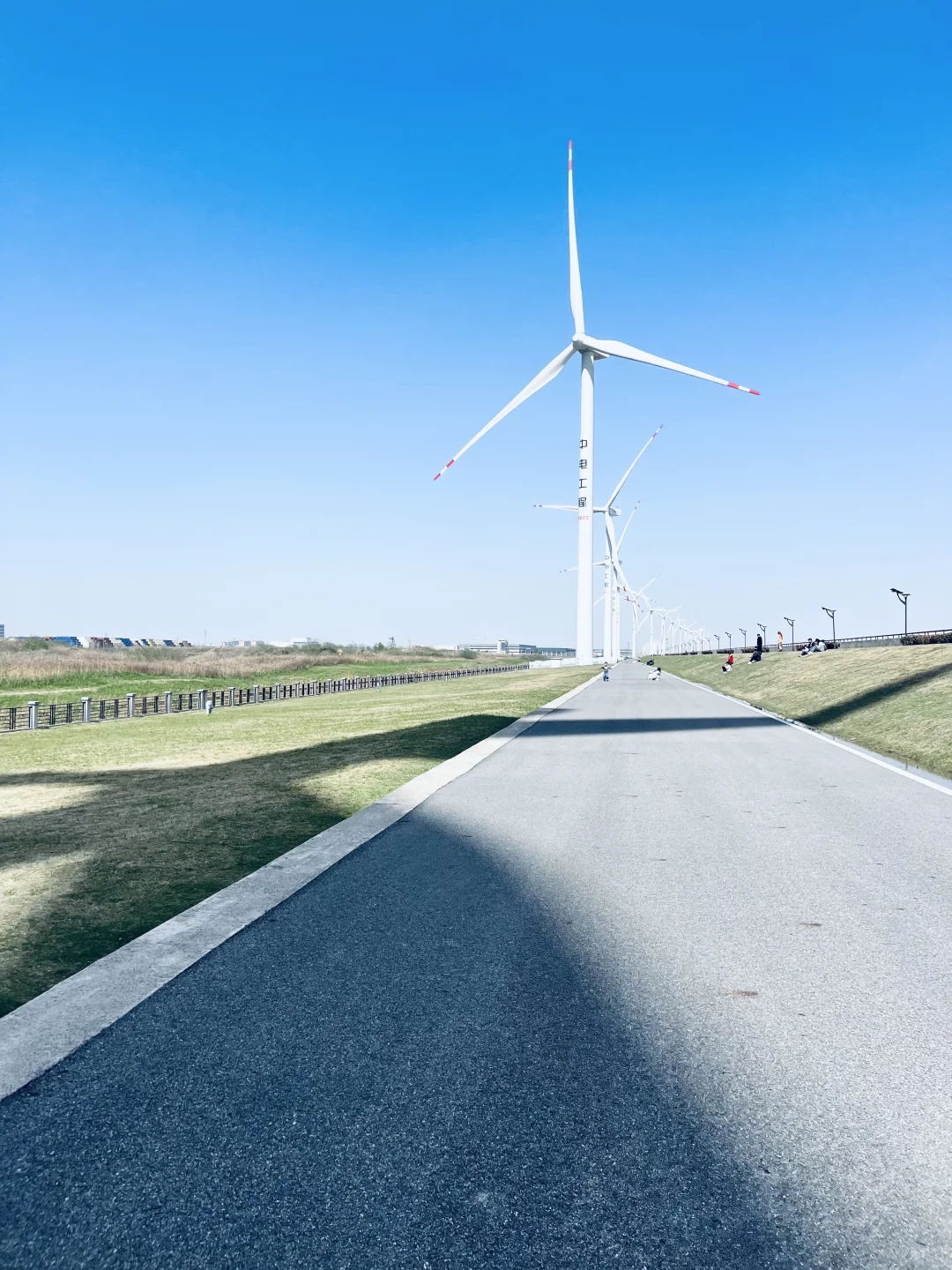 带孩子了解风力发电机。