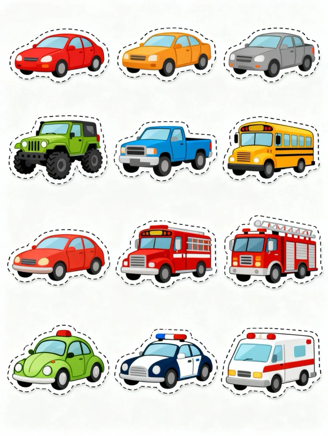 各种各样的小汽车