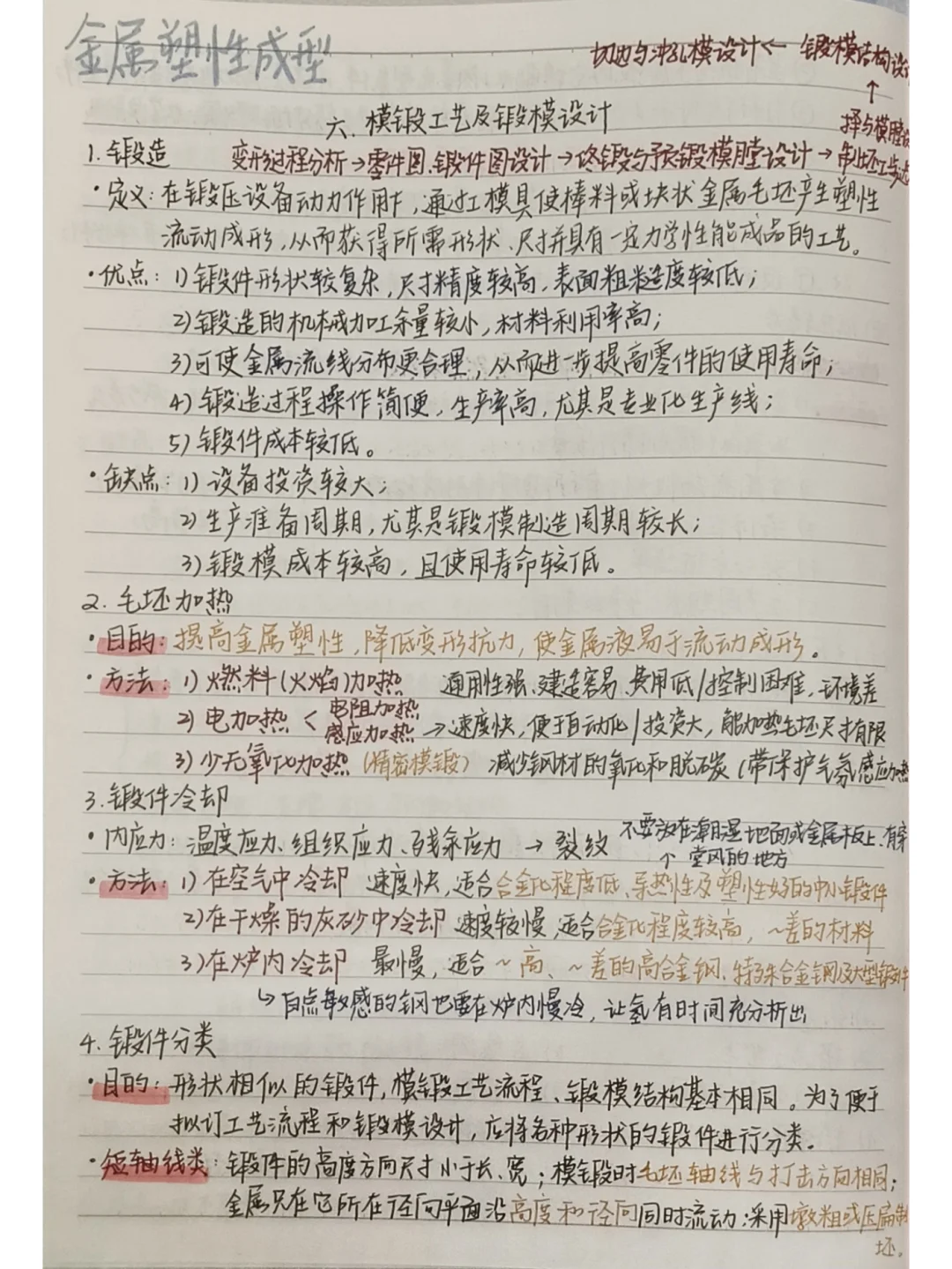 材料加工工程笔记整理 包含铸锻焊知识点