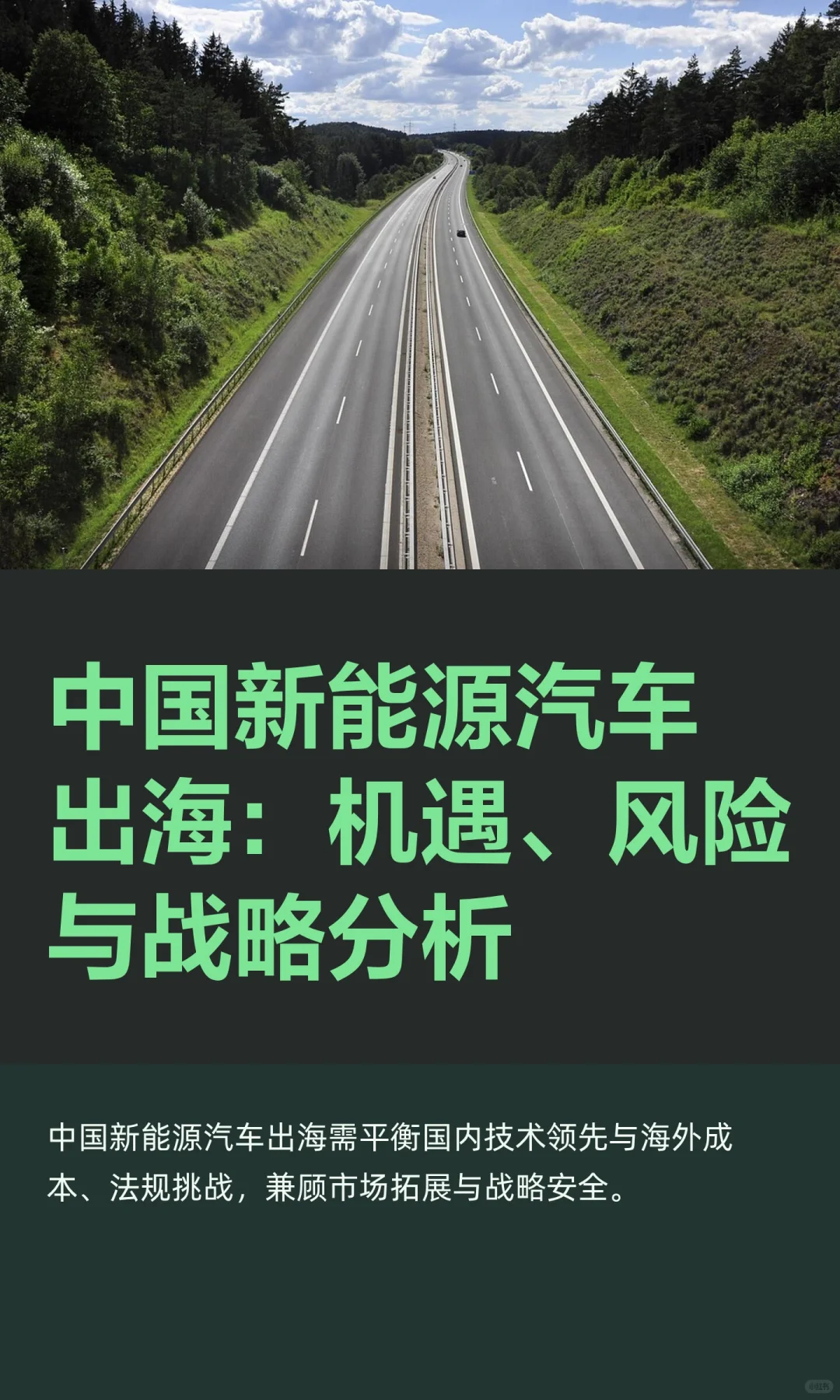 中国新能源汽车出海：机遇、风险与战略分析