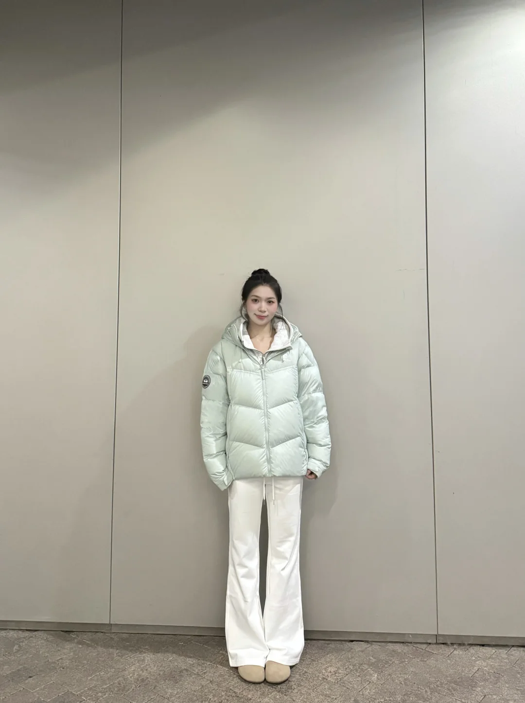 冬天实用穿搭 鹅绒服➕微喇裤 简约韩系！