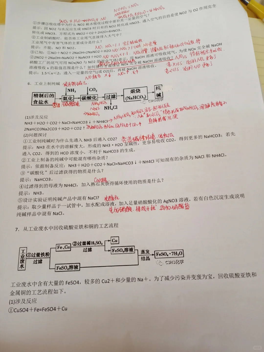 高中化学工艺十大流程解读