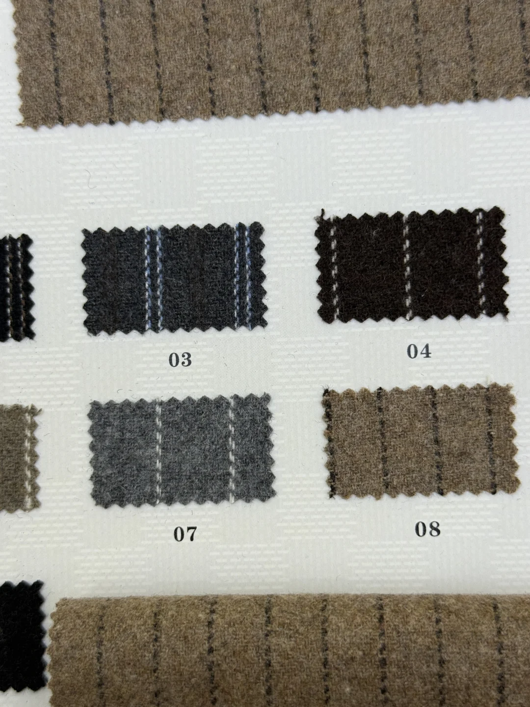 秋冬必备的羊毛条纹双面呢面料～