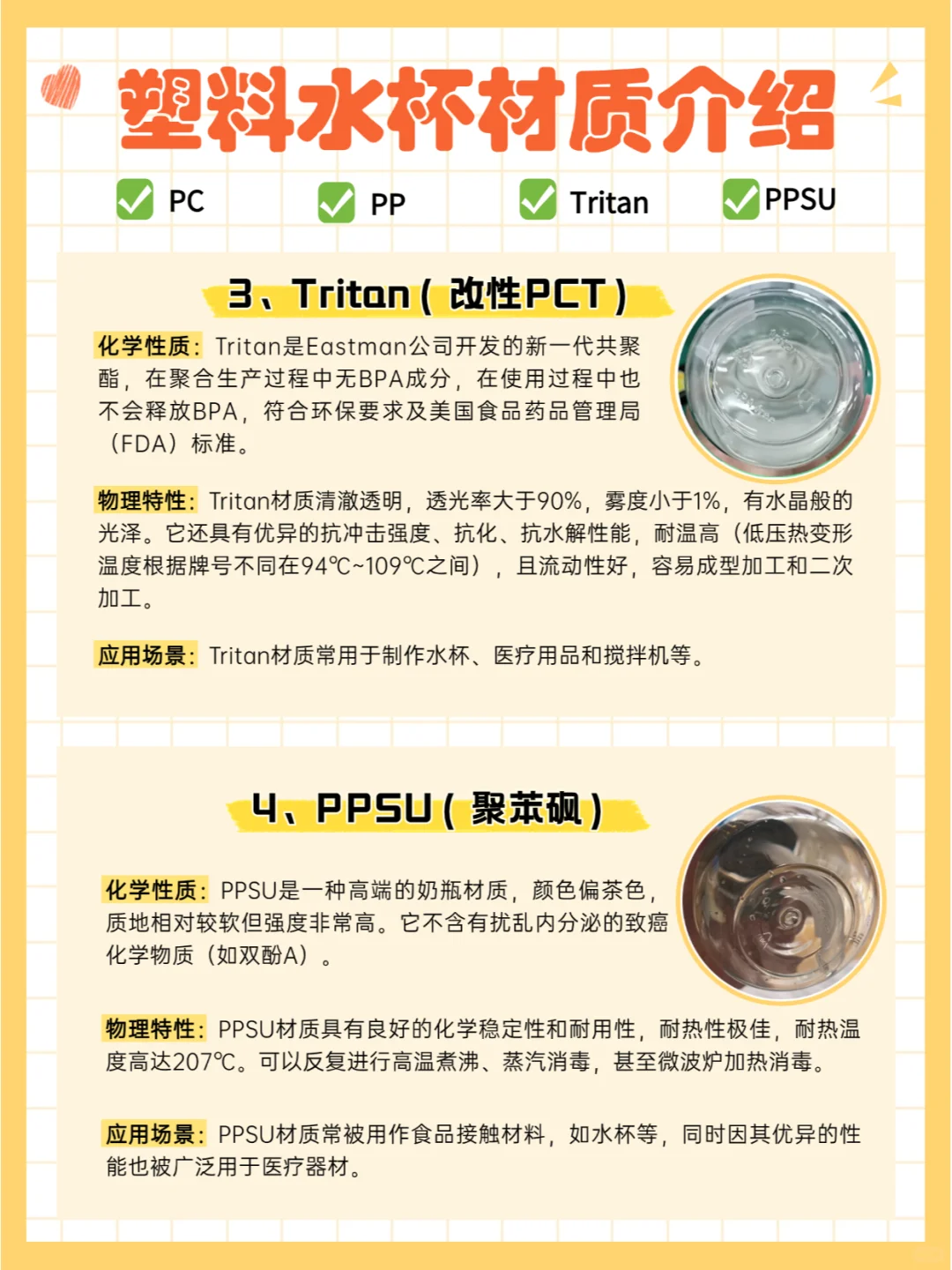 塑料水杯如何选？PC/PP/Tritan/PPSU揭秘！