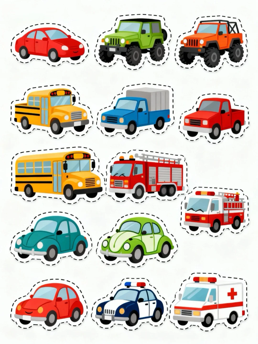 各种各样的小汽车