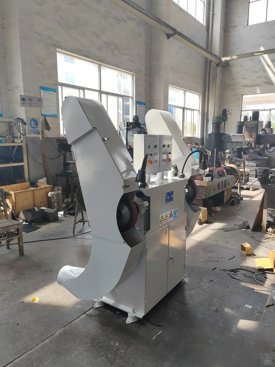 SSM02双头砂带磨床打磨研磨抛光机砂带抛光