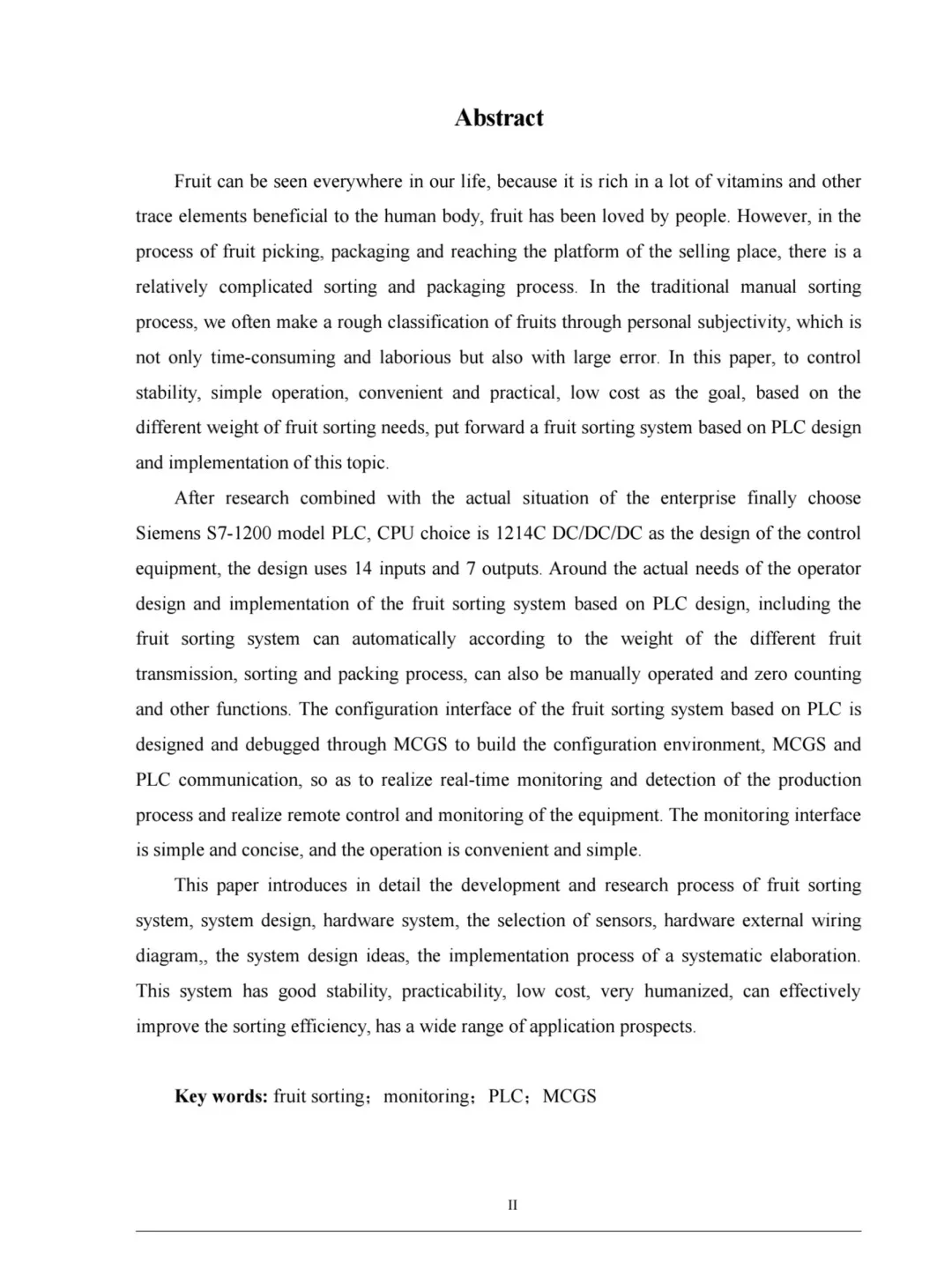 基于PLC方向｜电气工程自动化毕业论文