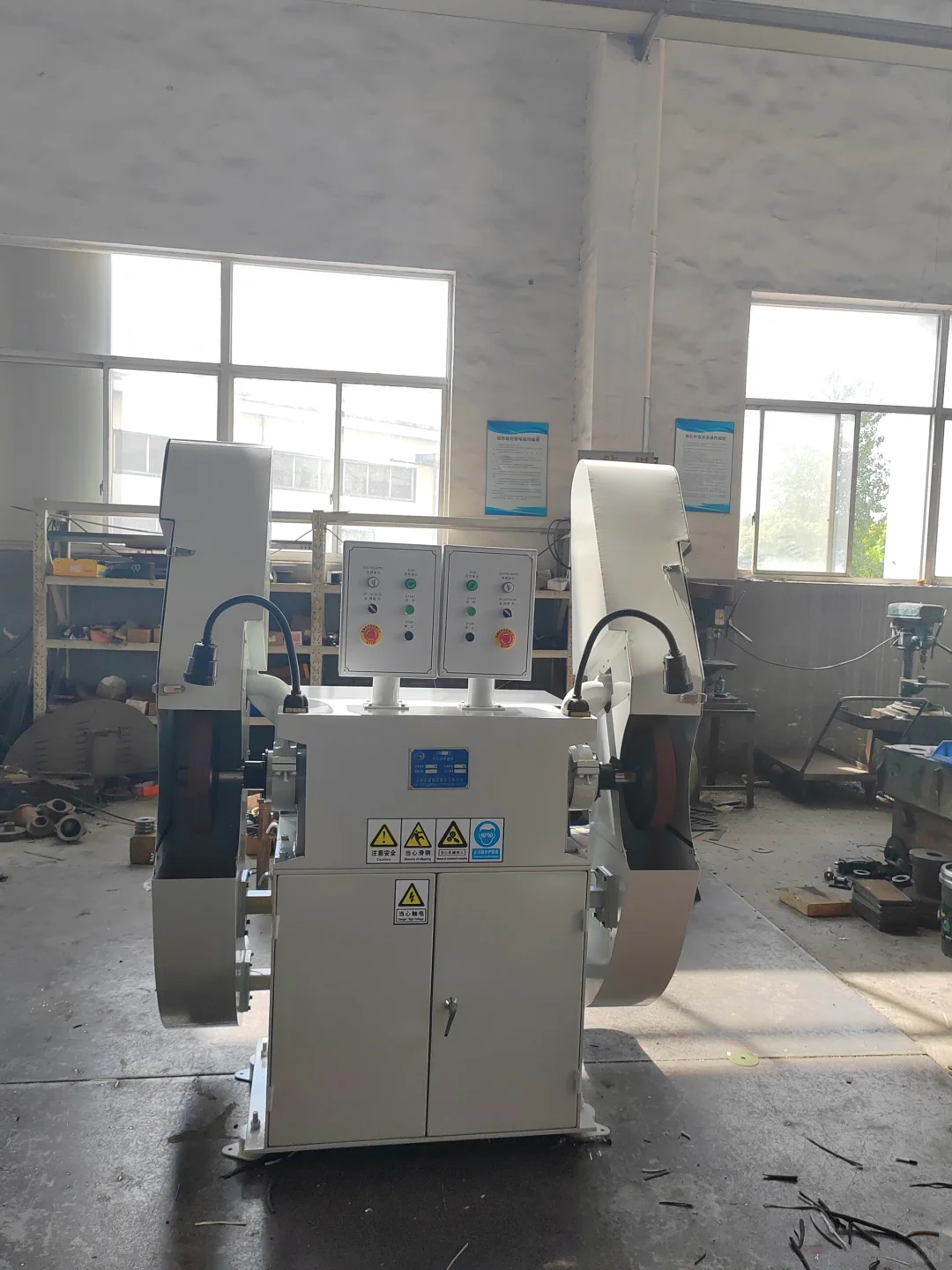 SSM02双头砂带磨床打磨研磨抛光机砂带抛光