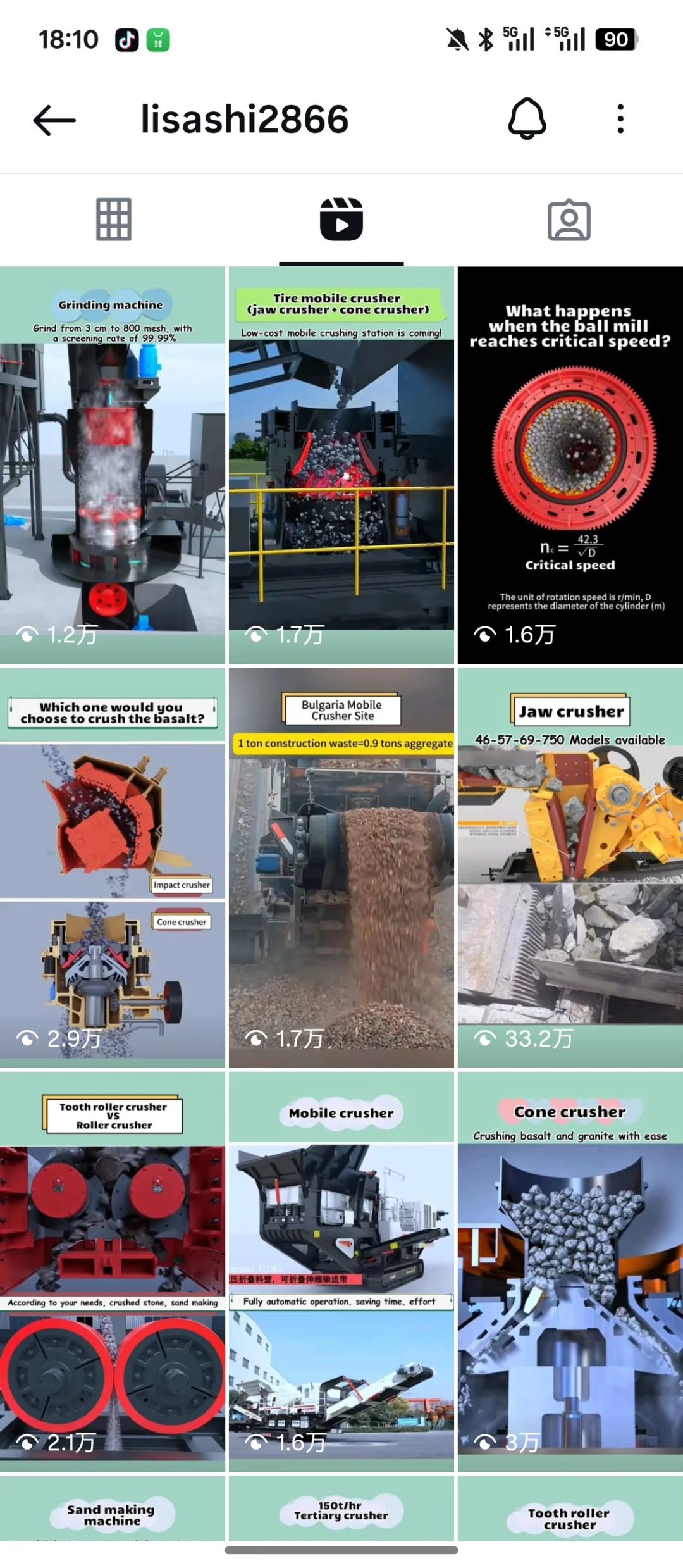 矿山机械做ins，0-1做6.4w粉，月询盘600+