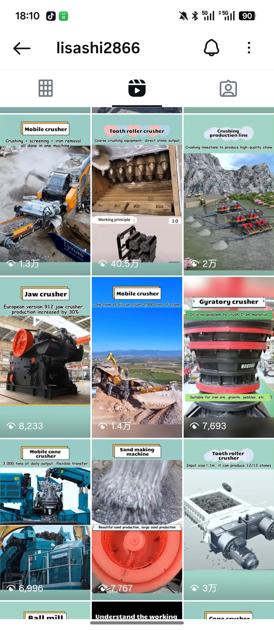 矿山机械做ins，0-1做6.4w粉，月询盘600+