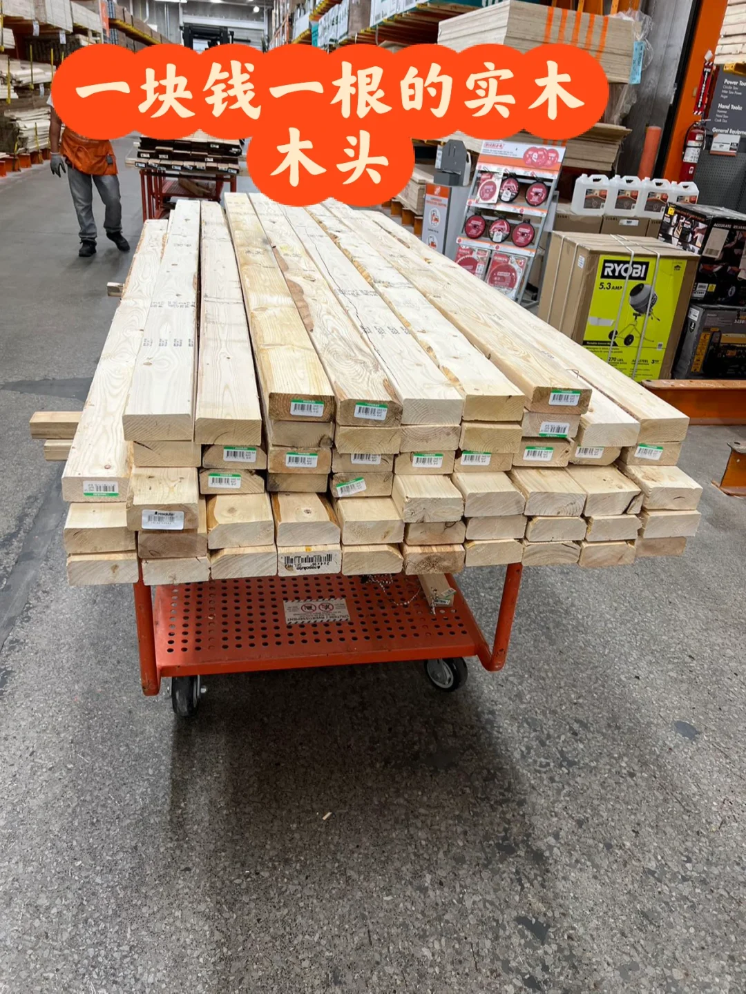 $1的实木8尺木头，太划算了