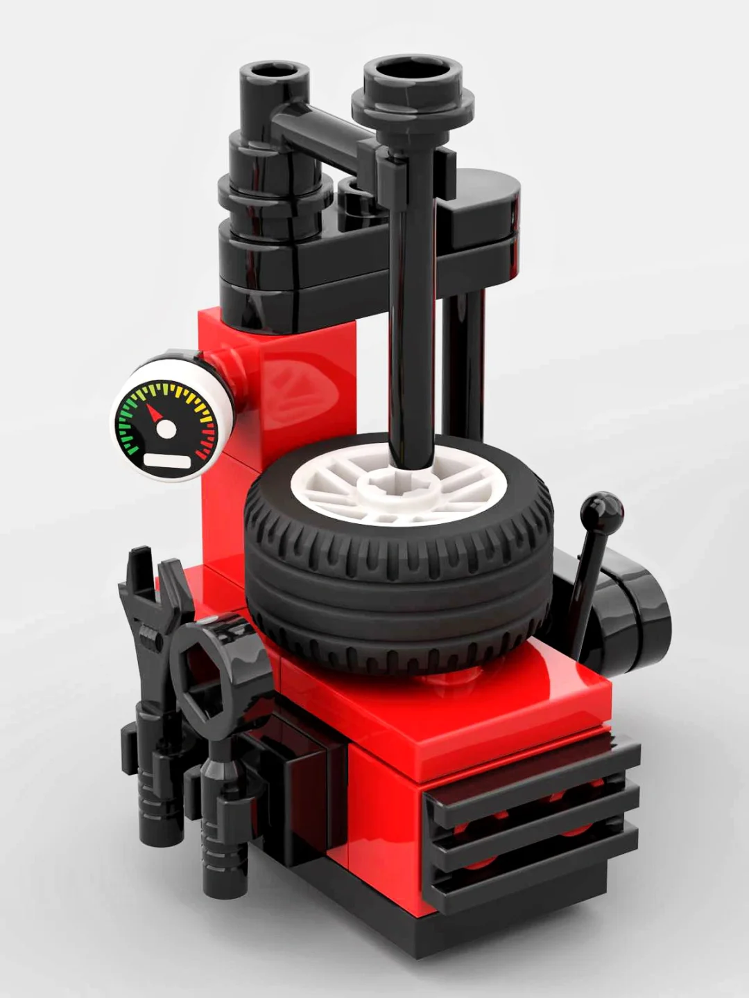Moc图纸|车辆维修工具 拆胎机和千斤顶