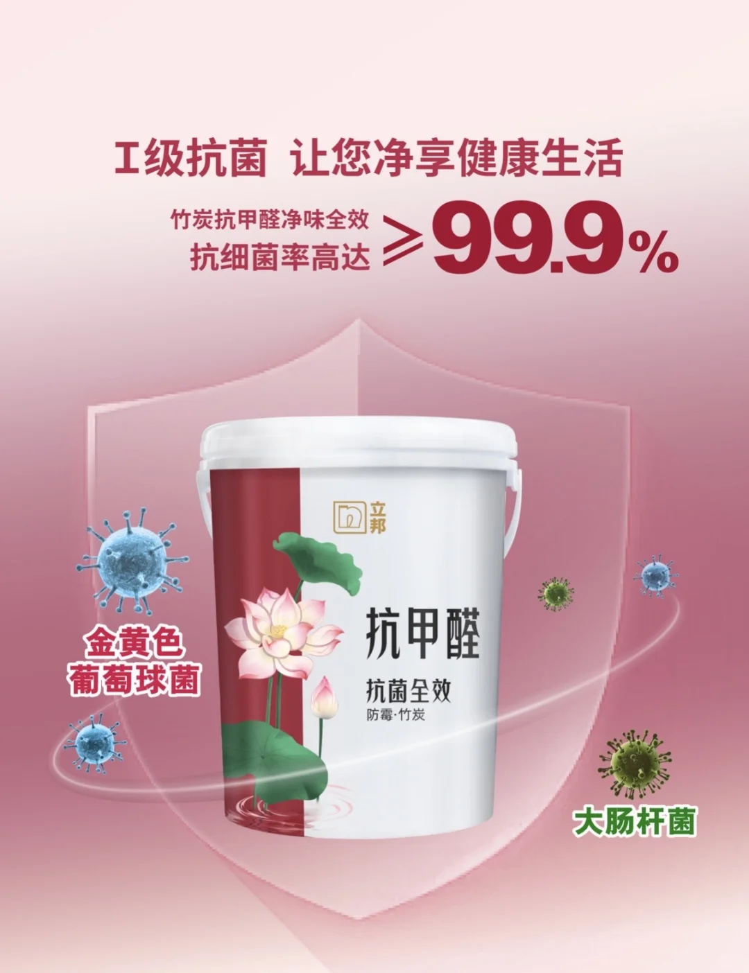 立邦竹炭抗菌抗甲醛全效乳胶漆