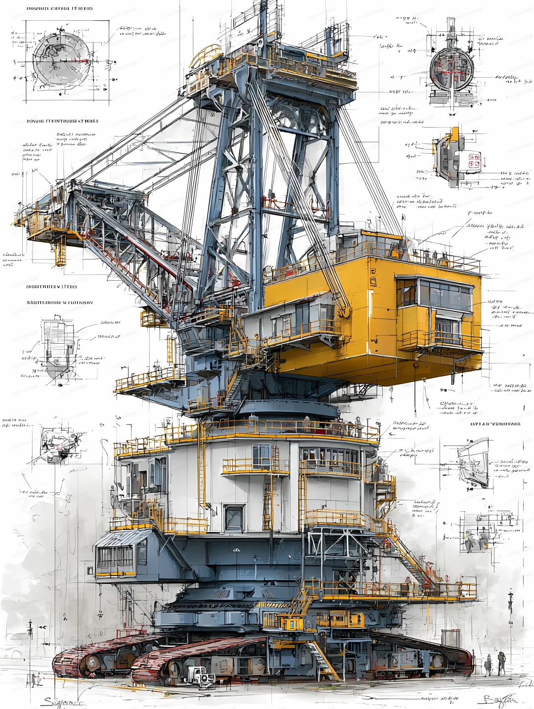 矿山挖掘机|提示词分享