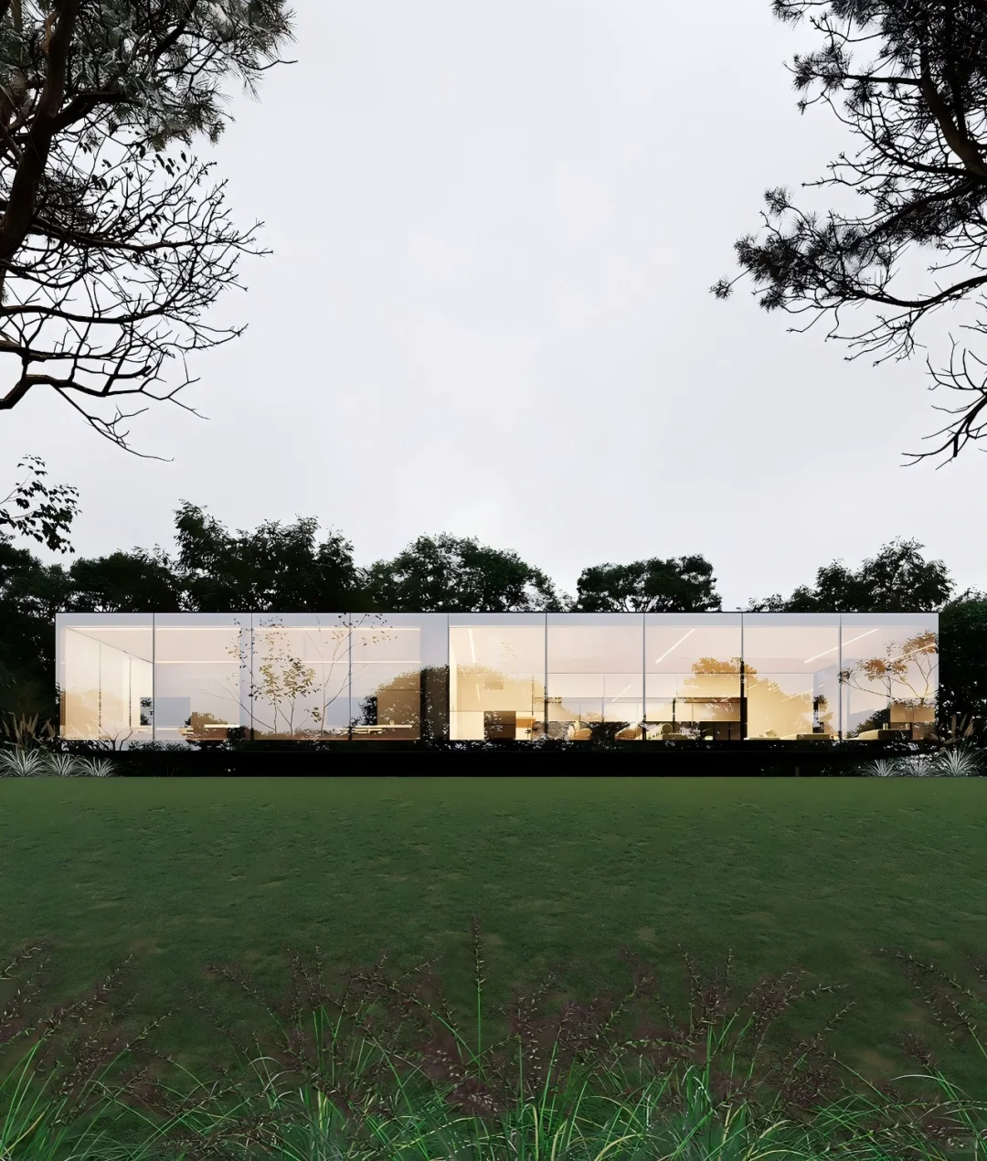 建筑住宅分享｜超极简玻璃梦幻房