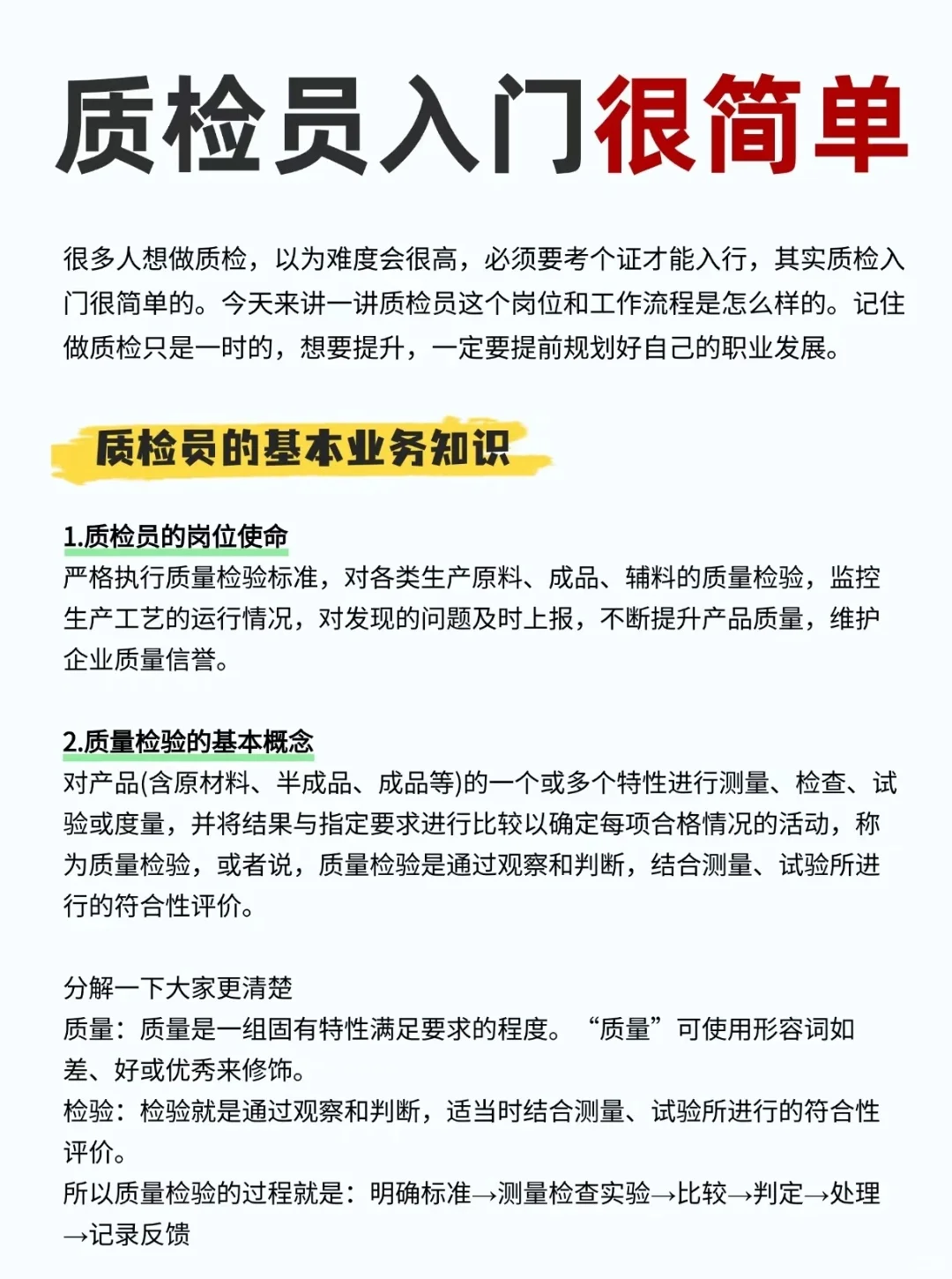 质量入门!很简单的~想入行的来!