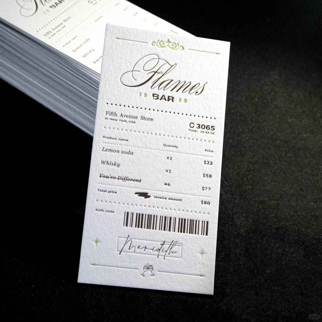 棉纸压凹｜梅瑞狄斯的?吧小票