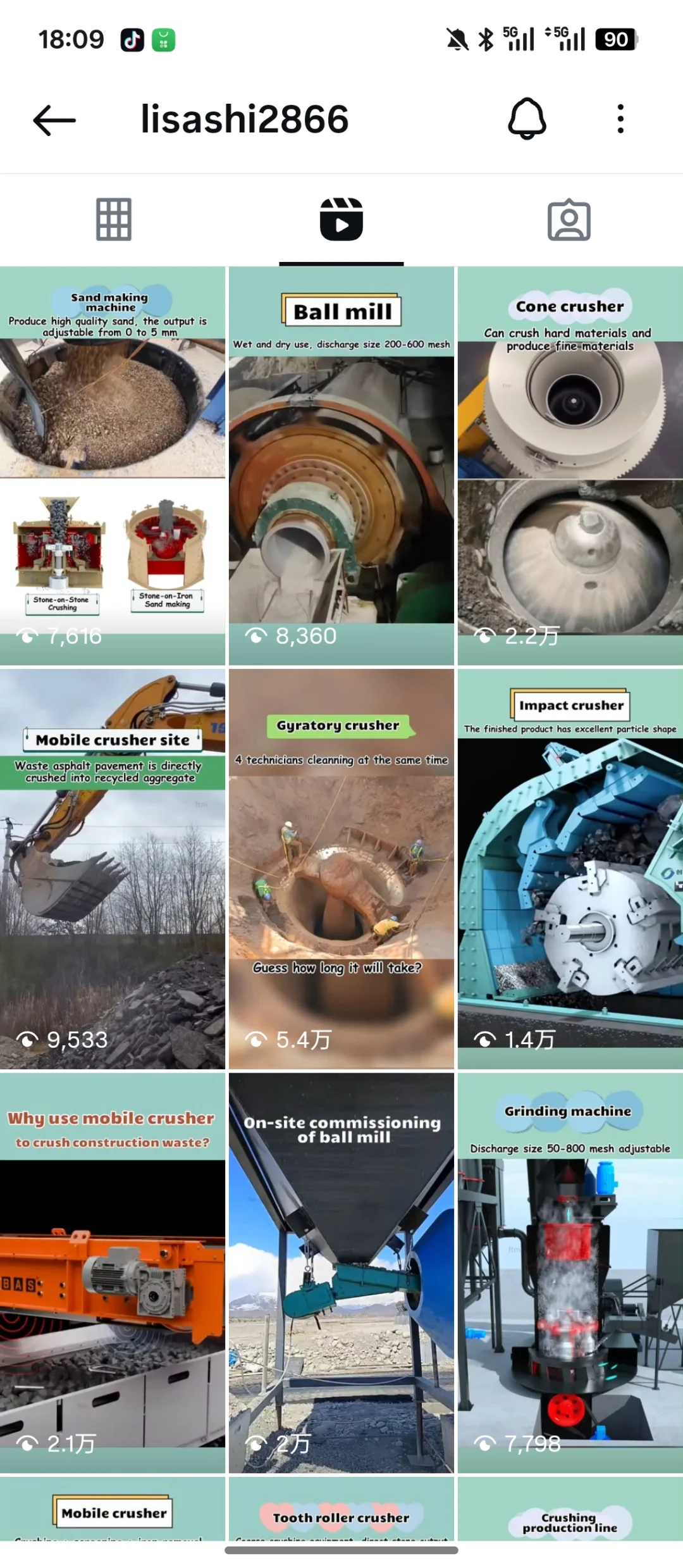 矿山机械做ins，0-1做6.4w粉，月询盘600+