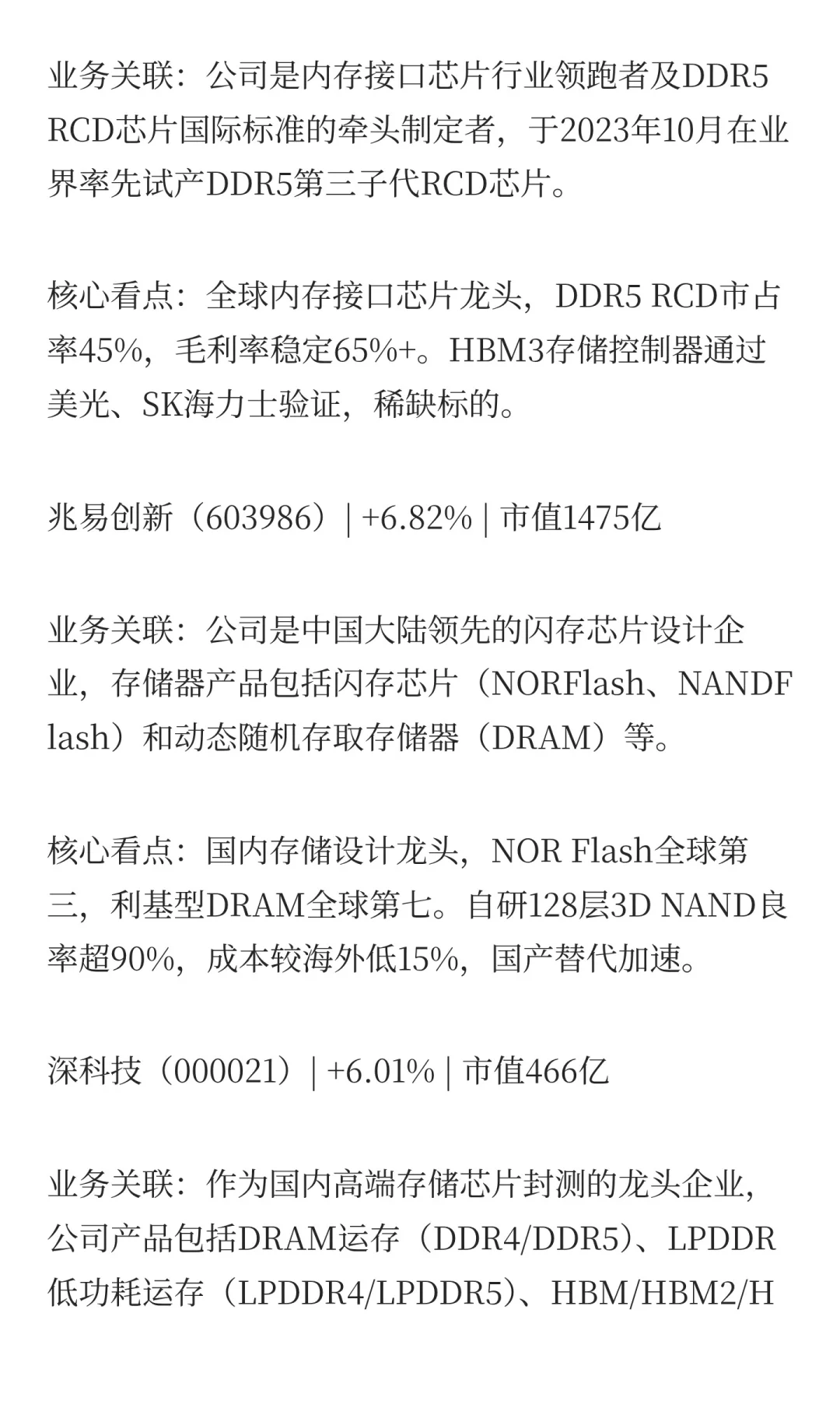 ?存储器暴涨30%!12只受益股完整名单!