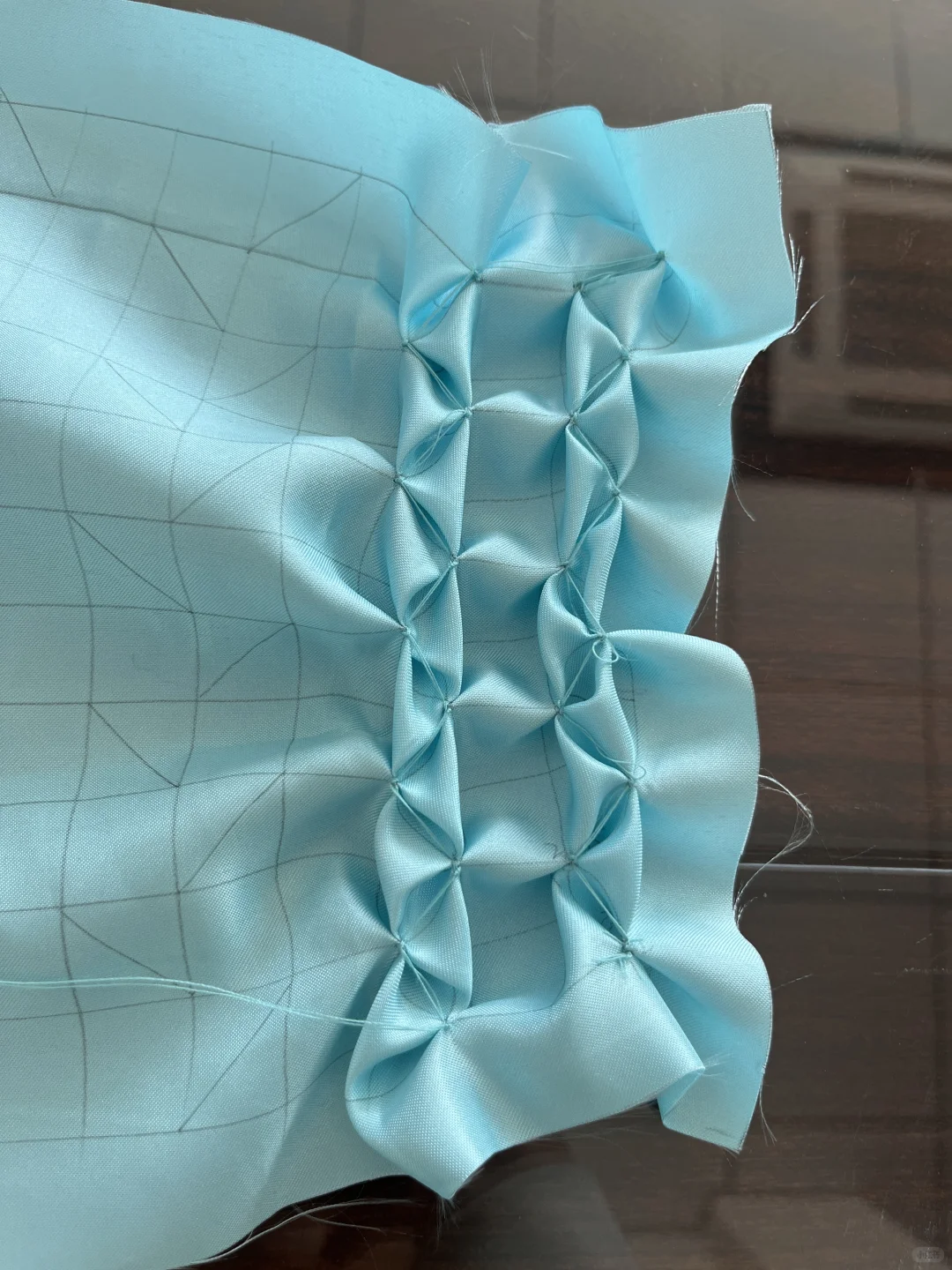 ?面料再造肌理鱼尾褶✨