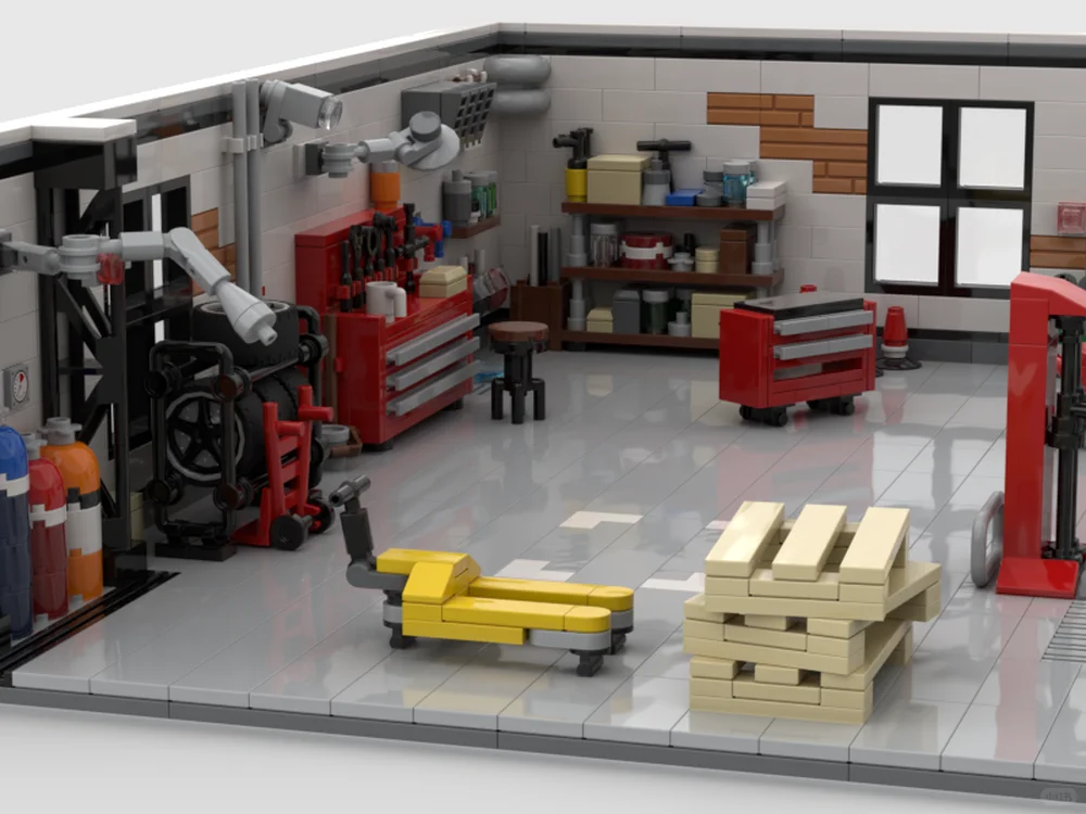 乐高MOC图纸～汽车维修厂